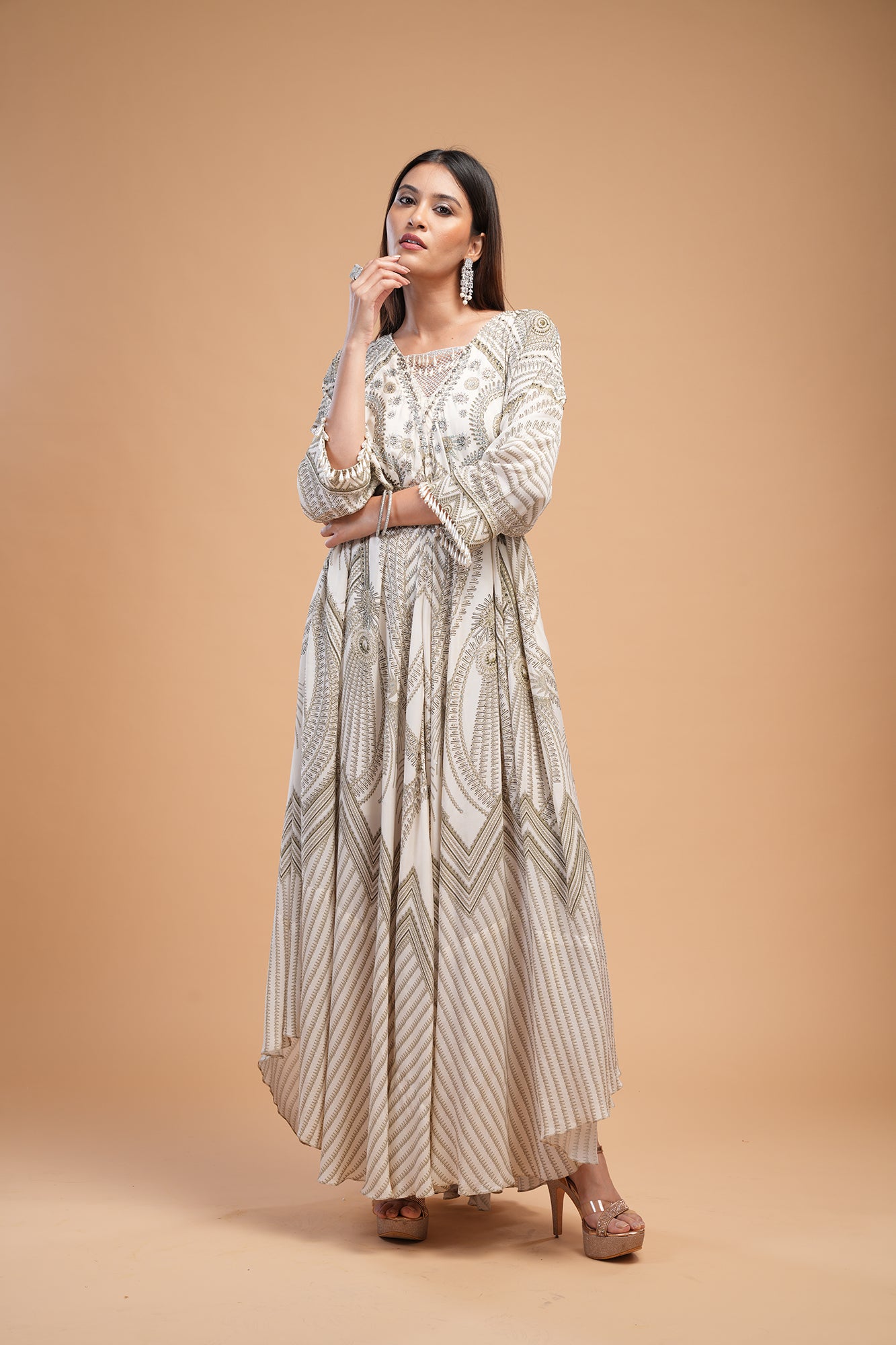 Beige Color  Kaftan