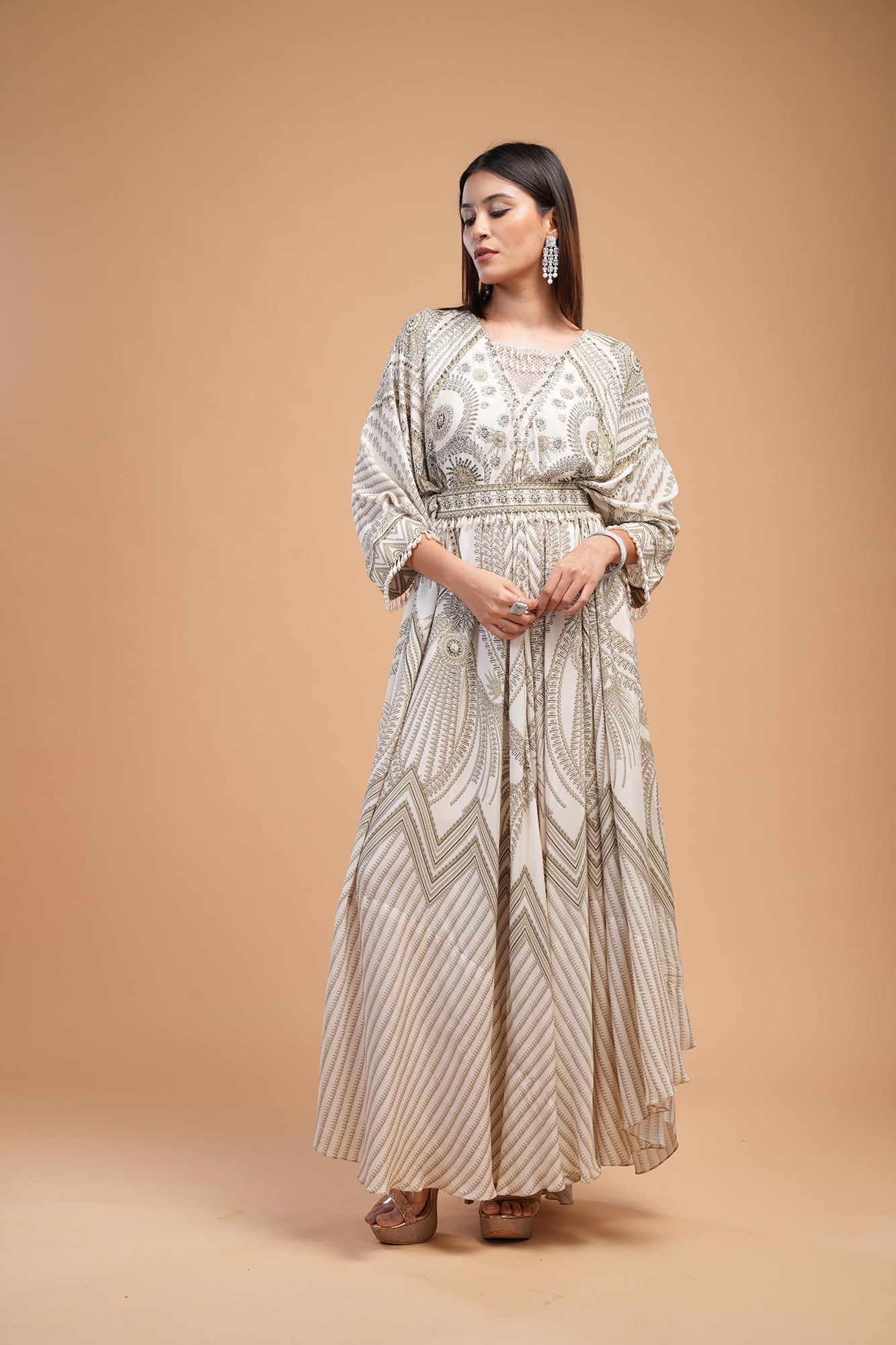 Beige Color  Kaftan