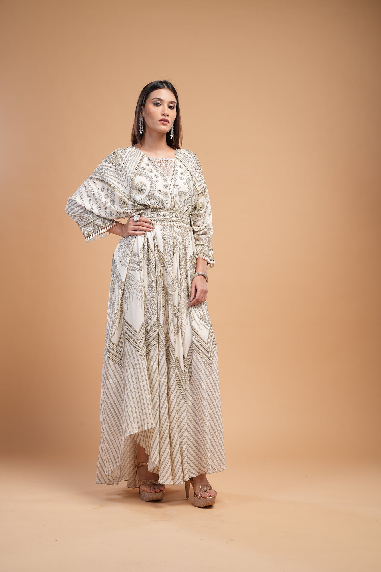 Beige Color  Kaftan