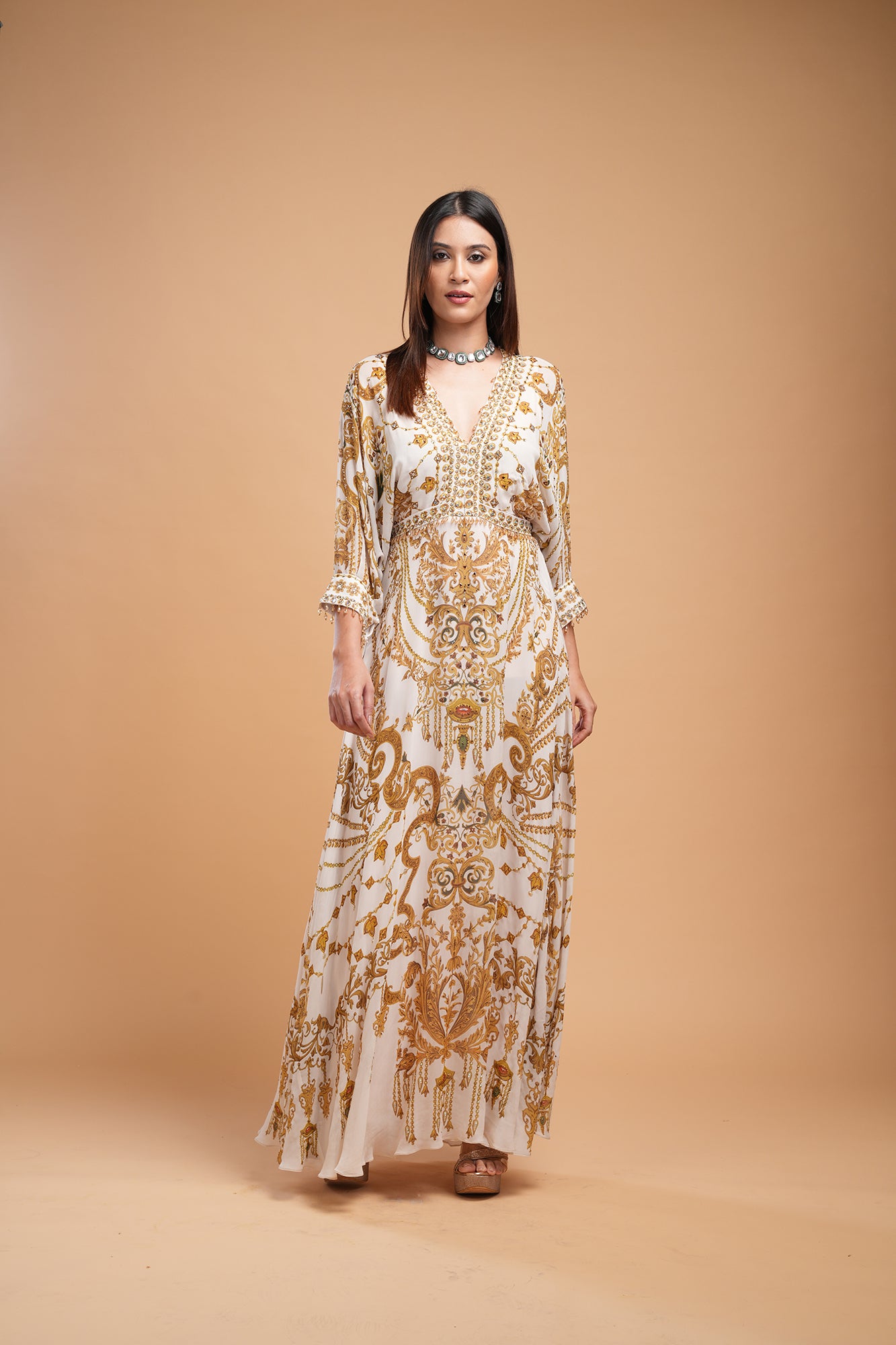 Beige Color Kaftan