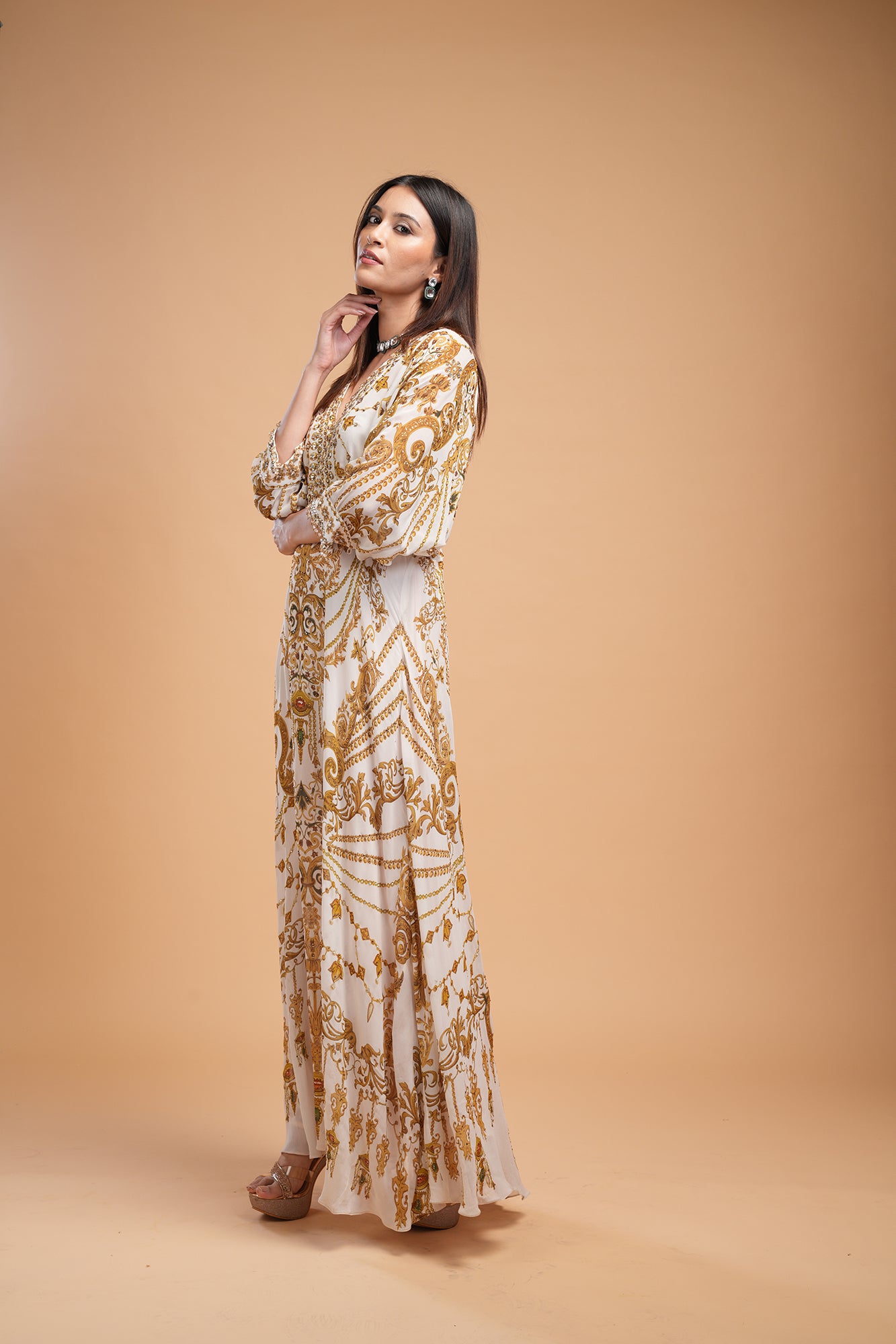 Beige Color Kaftan