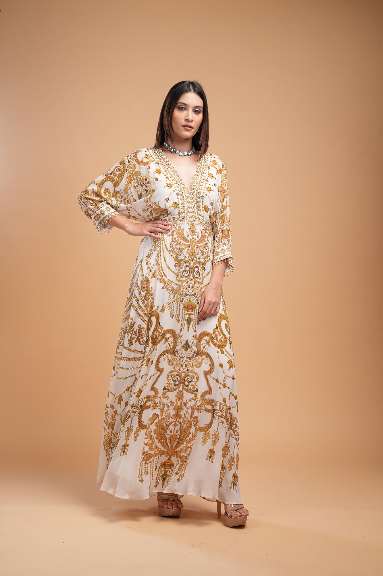 Beige Color Kaftan