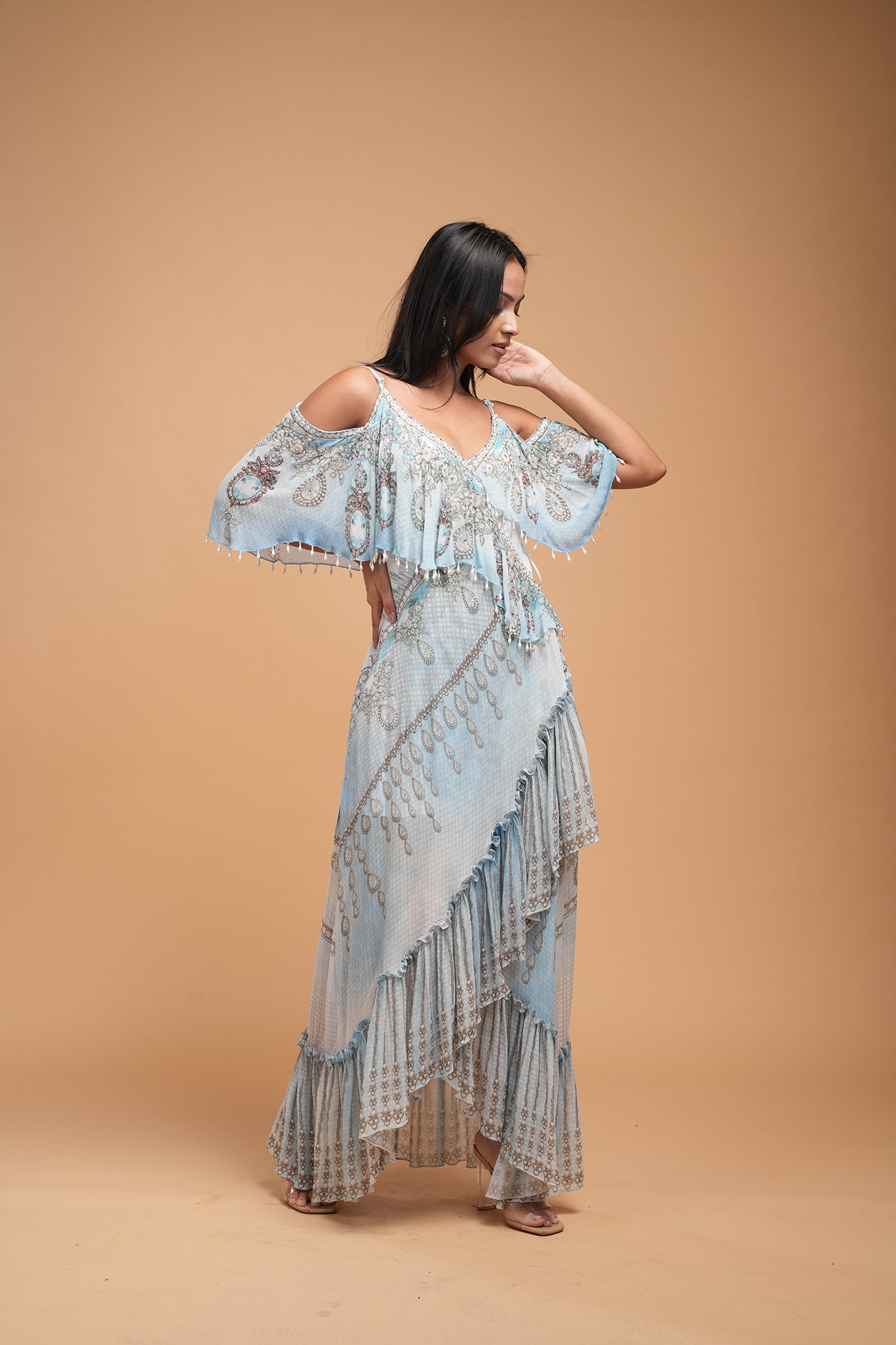 Aqua Color Kaftan