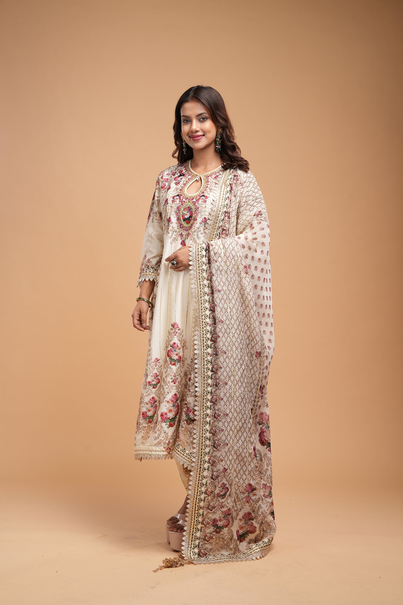 Beige Color Kurta Set