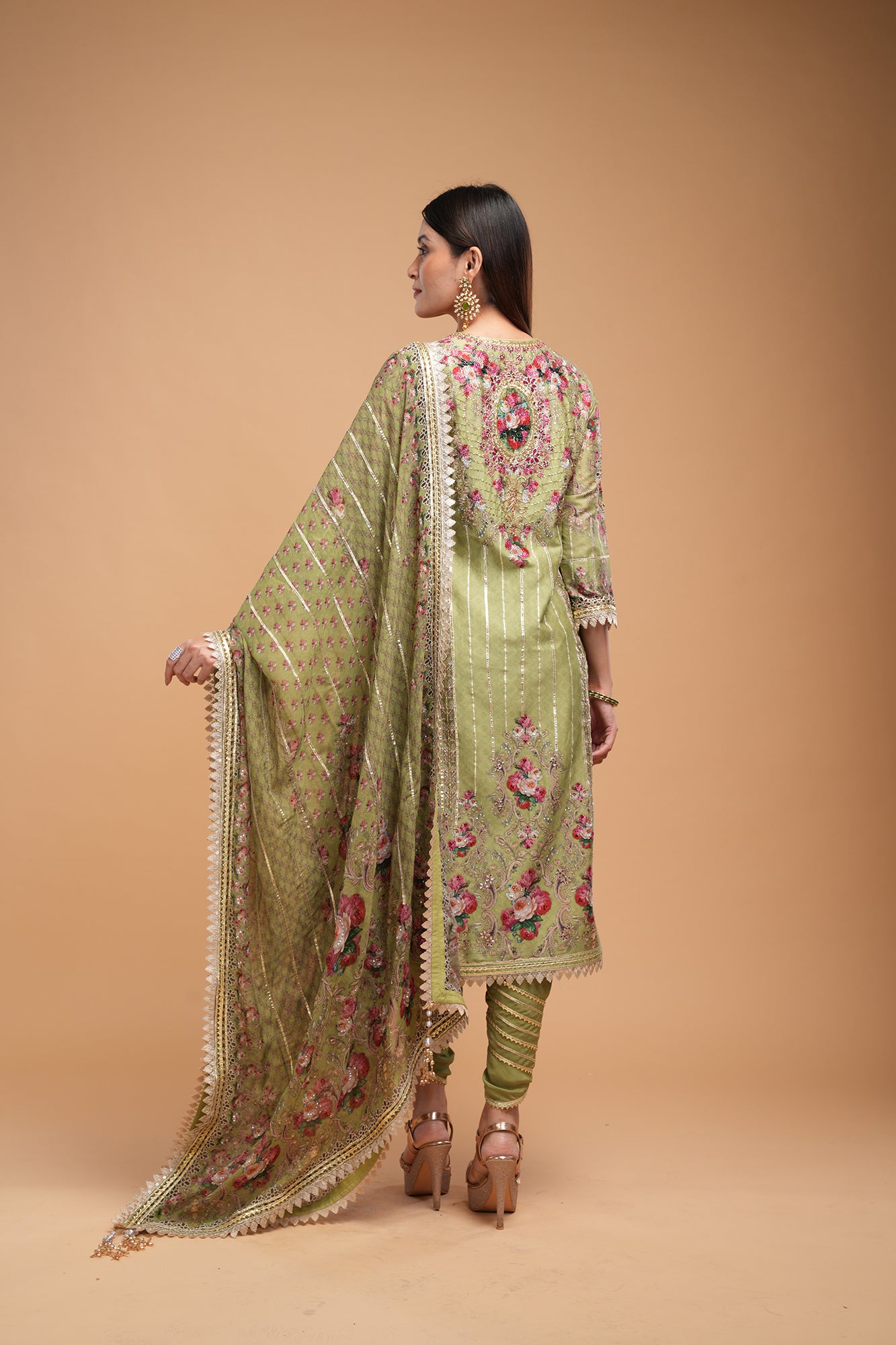 Pale Green Color Kurta Set