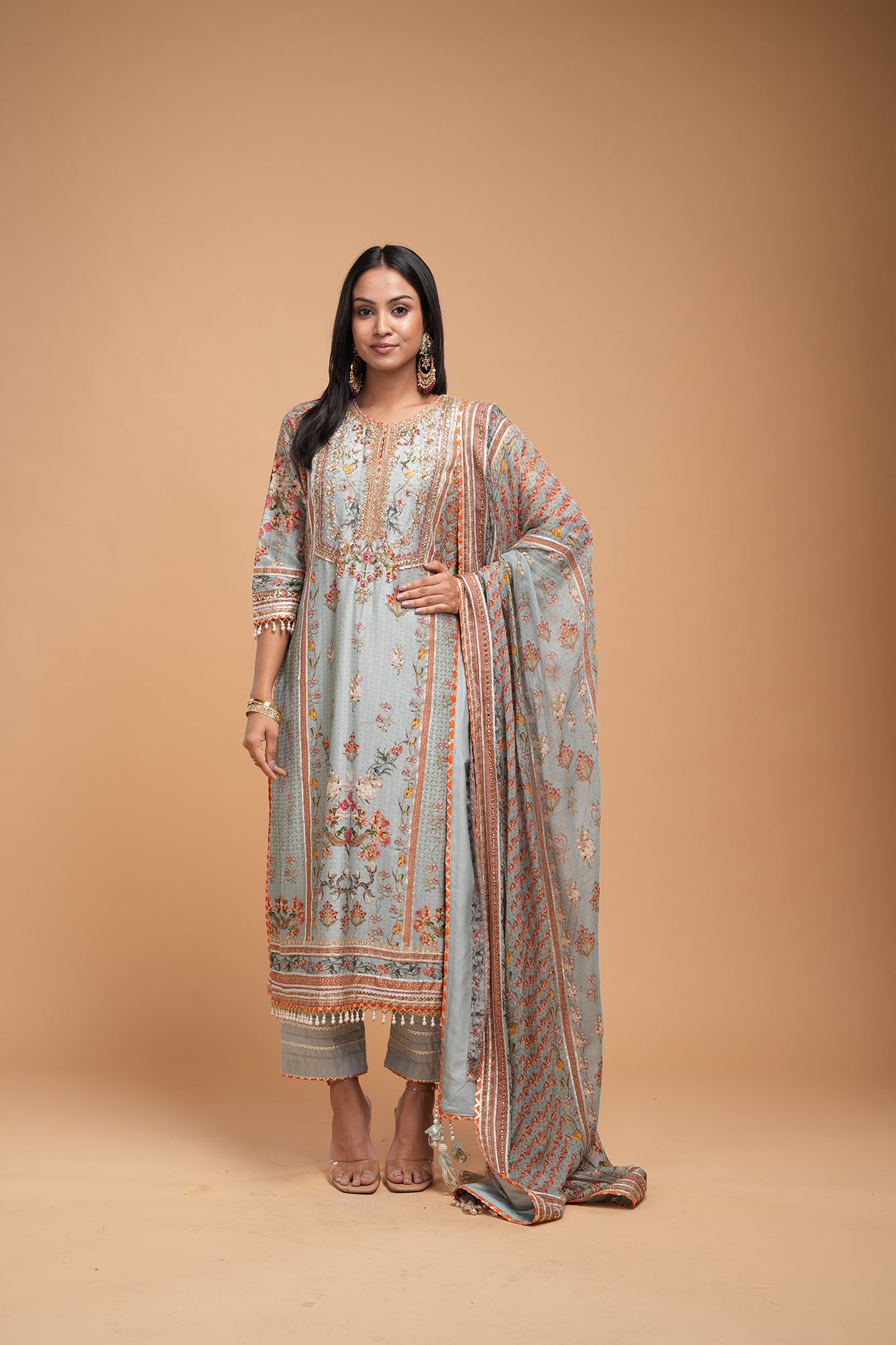 Pale Mint Color Kurta Set