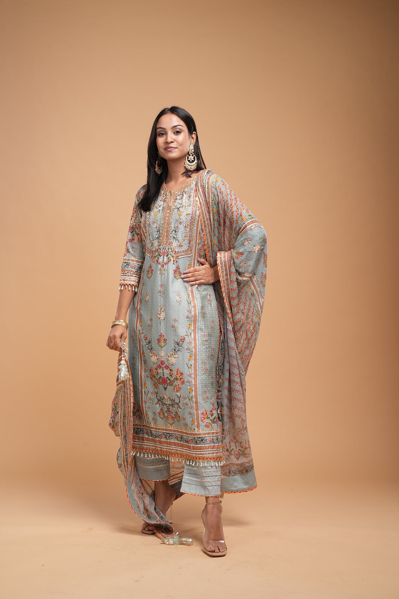 Pale Mint Color Kurta Set