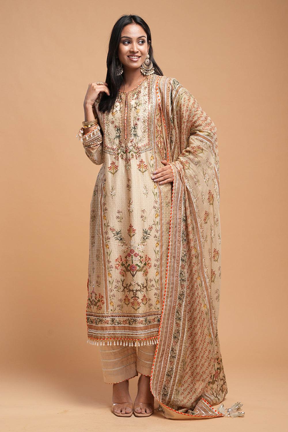 Beige Kurta Set