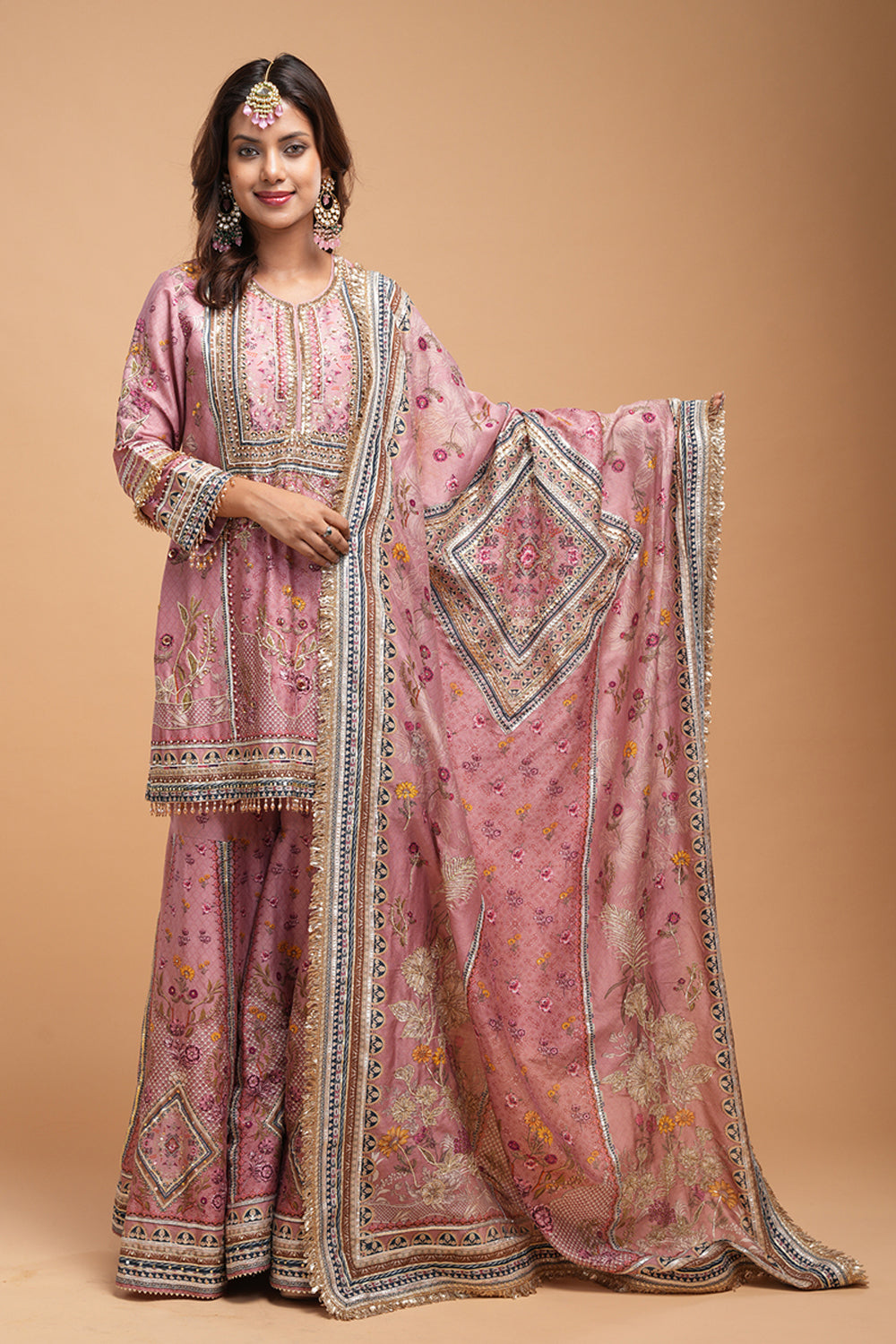 Pale Pink Sharara Set