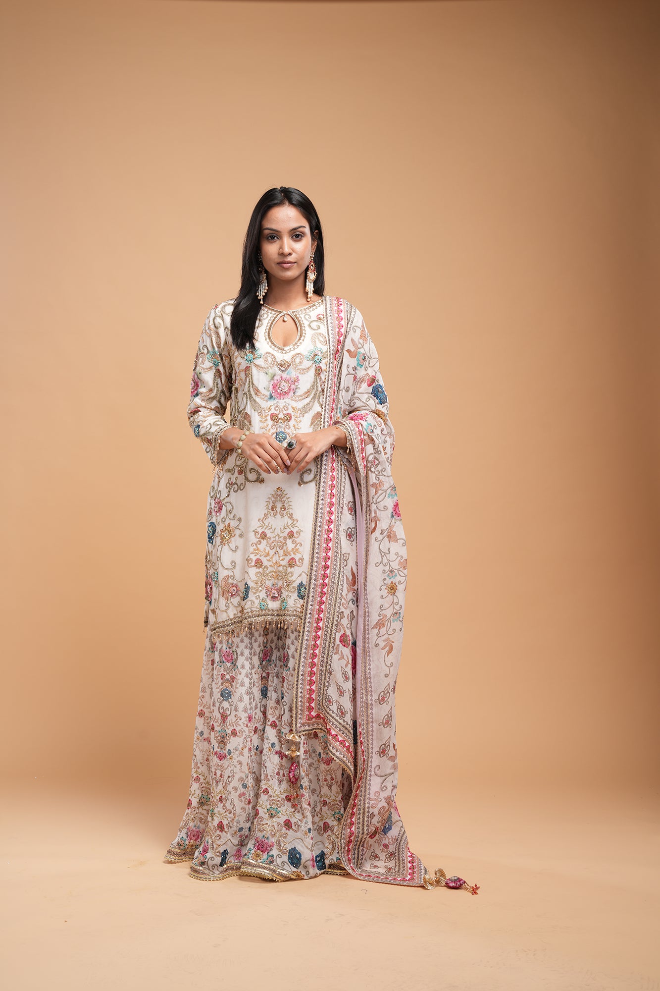 Ivory Color Sharara