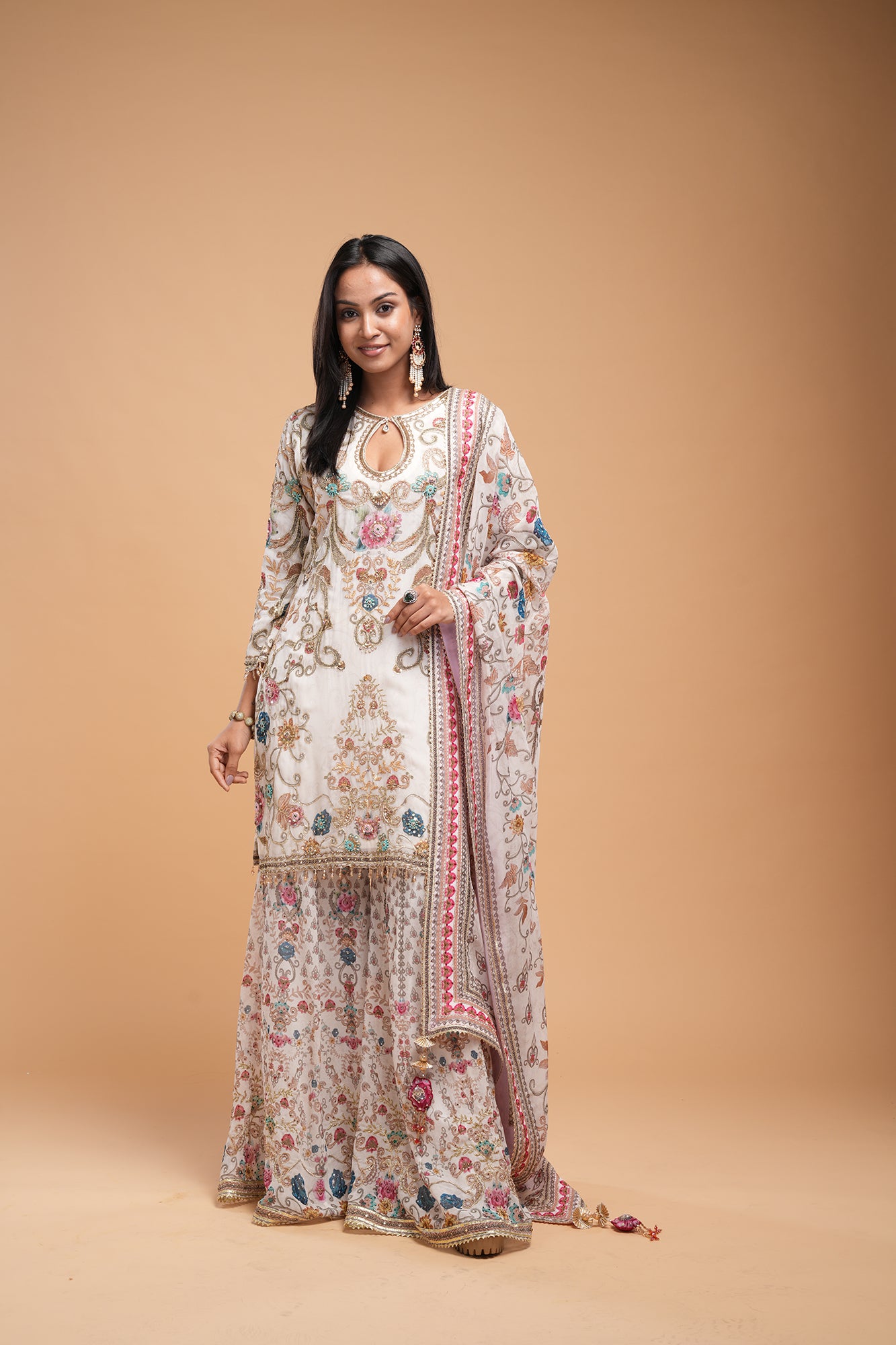 Ivory Color Sharara