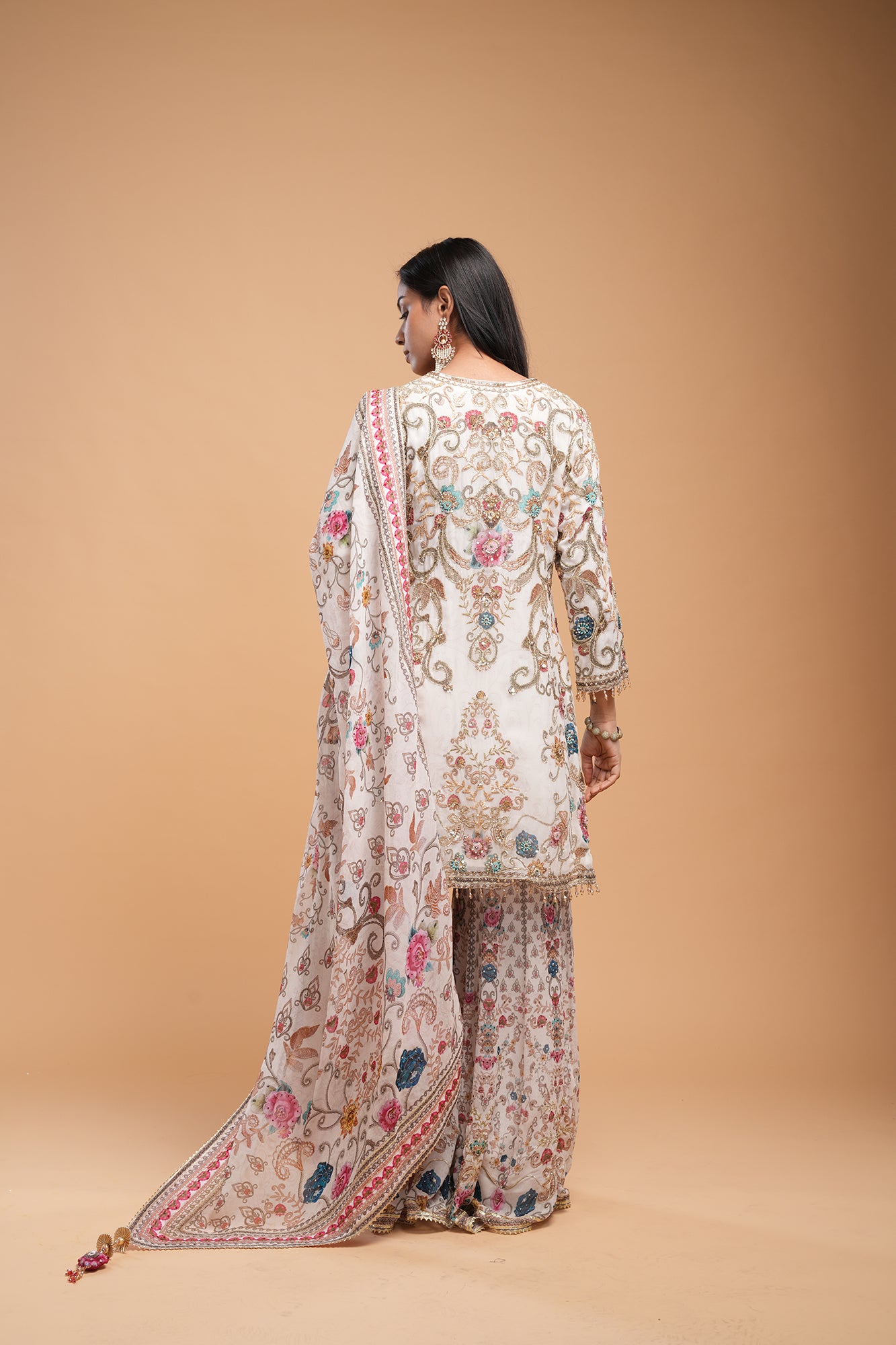 Ivory Color Sharara