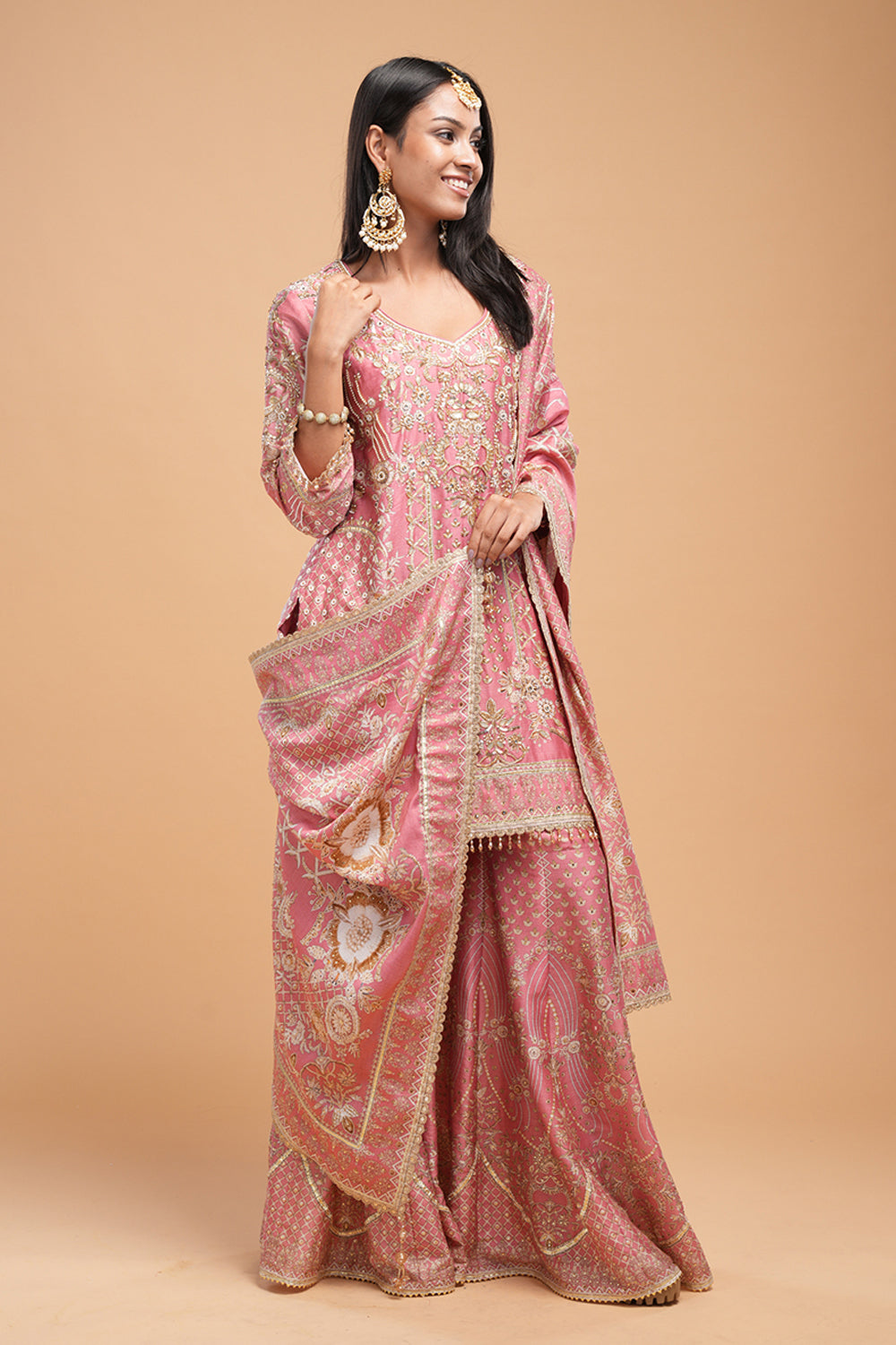 Pale Pink Sharara Set