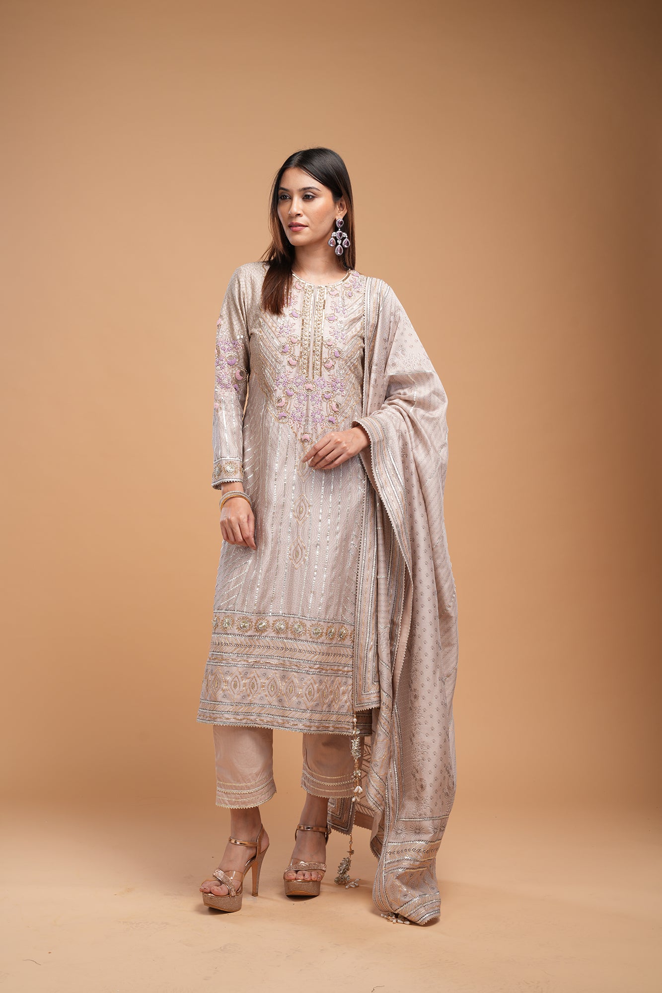 Beige Color Suit Set