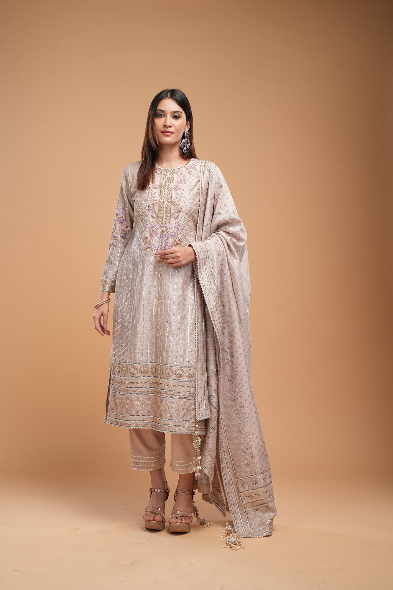 Beige Color Suit Set