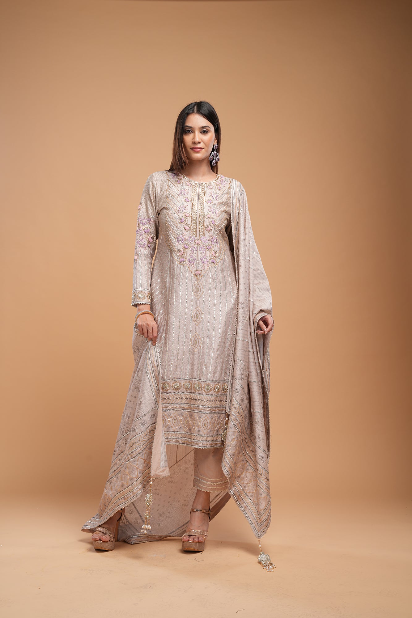 Beige Color Suit Set