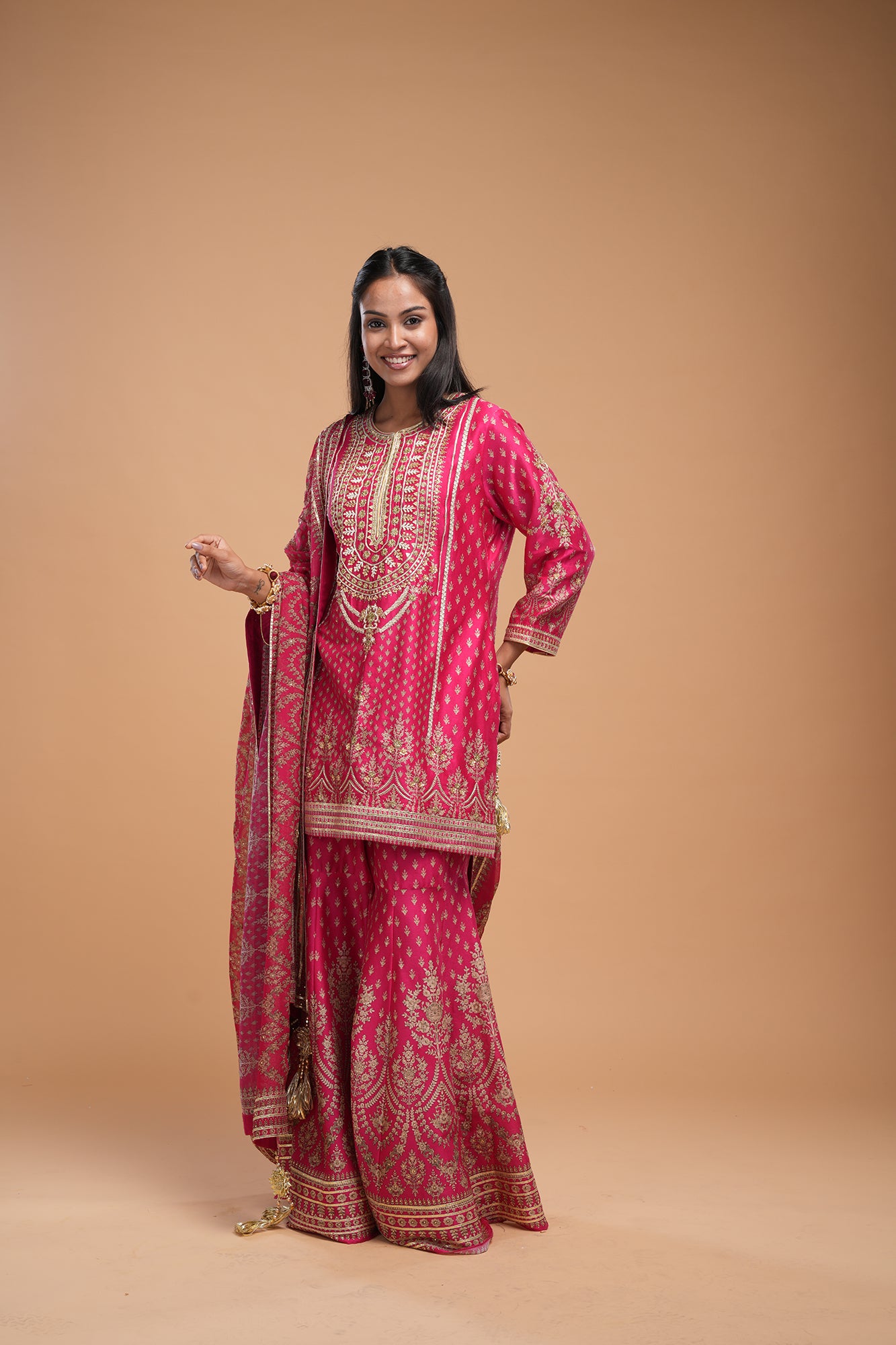 Fuchsia Color Sharara