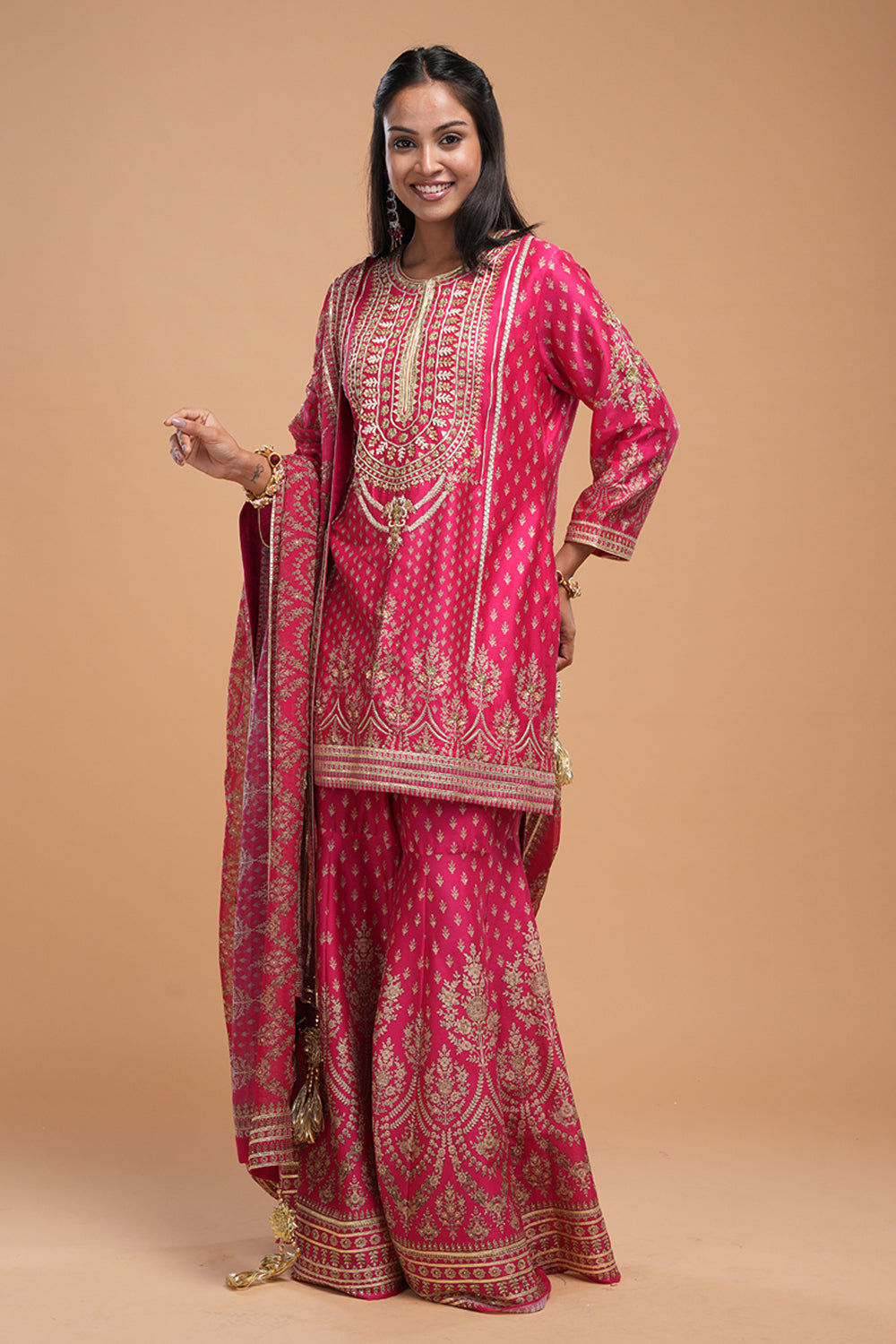 Fuchsia Sharara Set