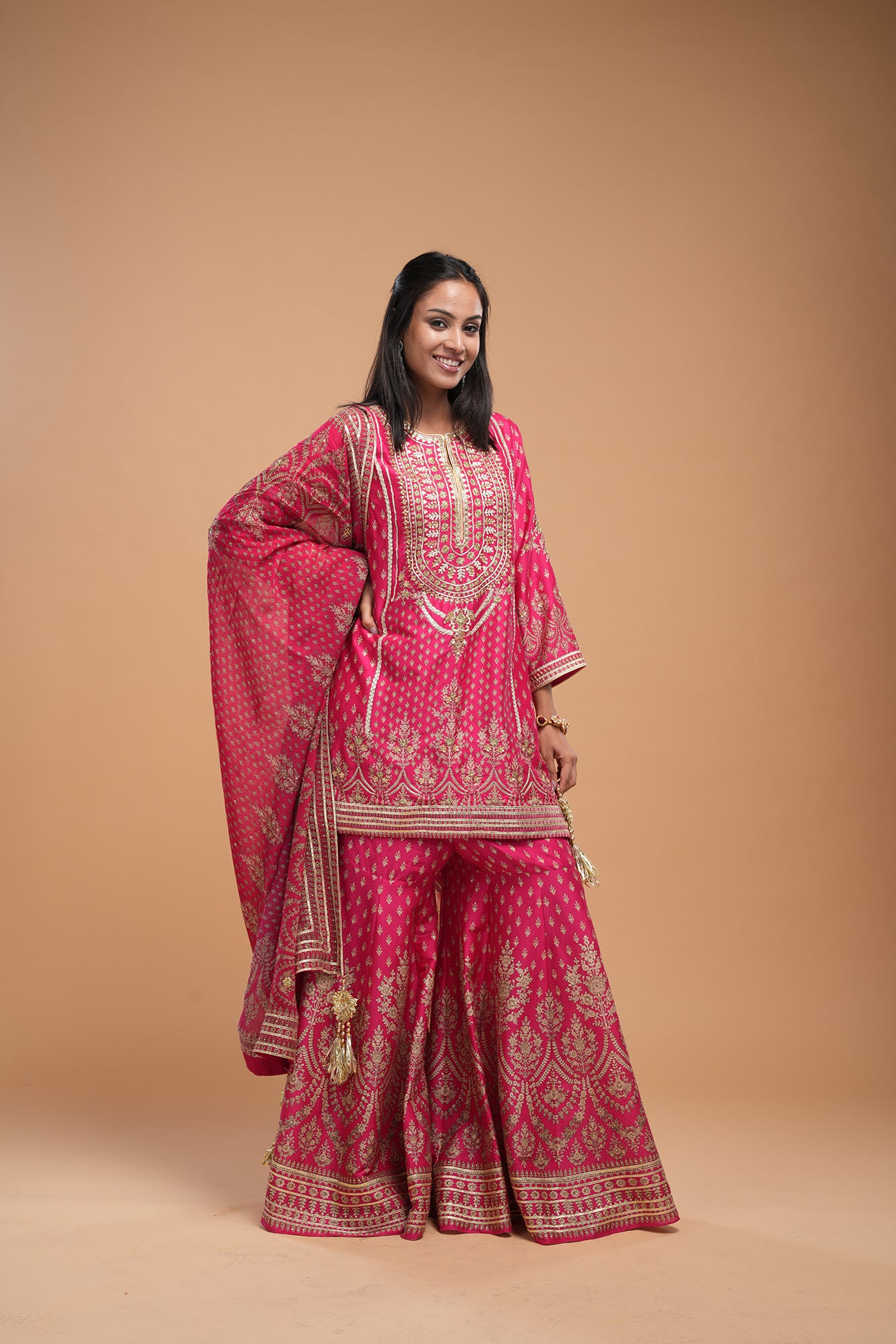 Fuchsia Color Sharara