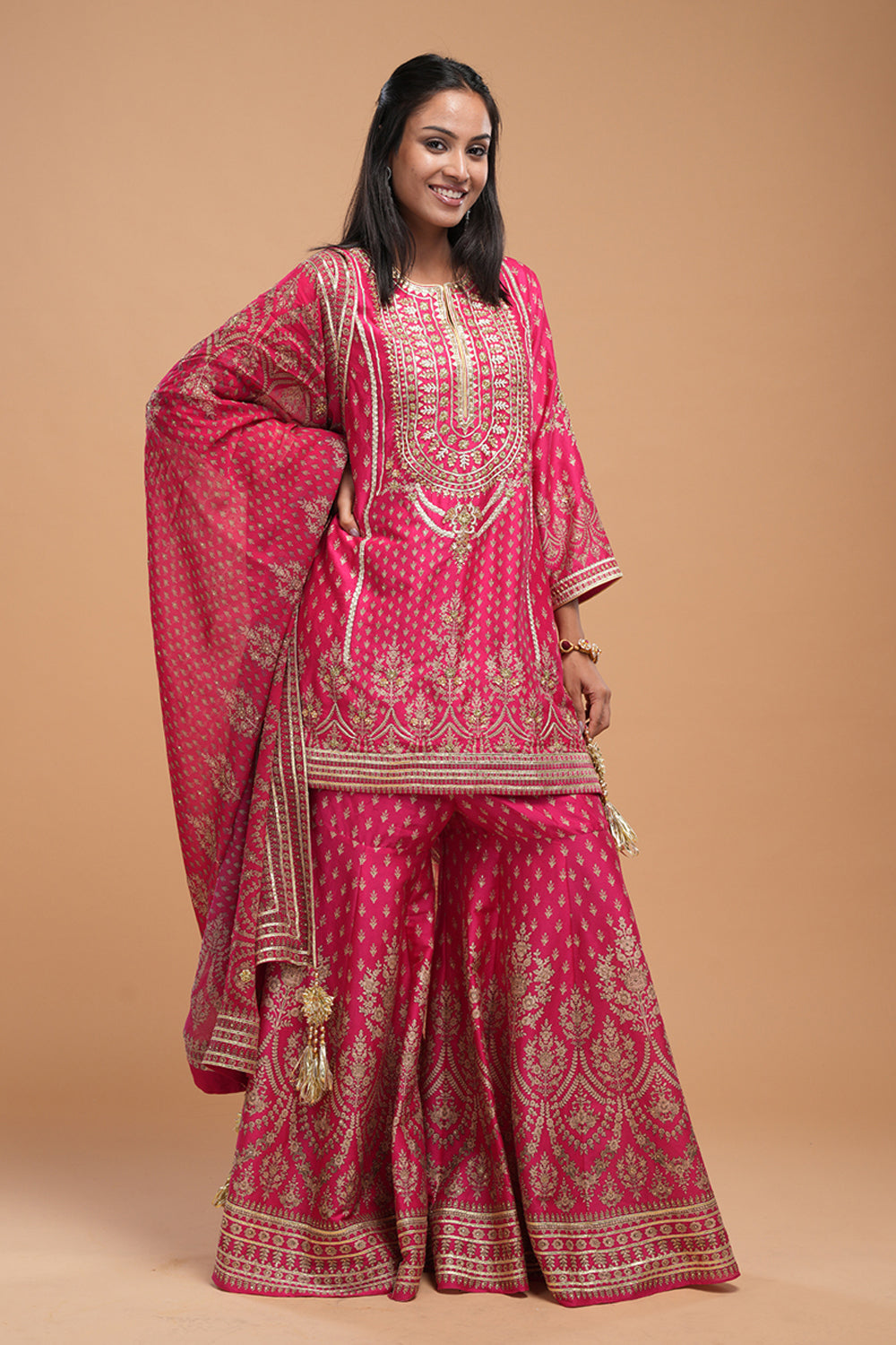 Fuchsia Sharara Set