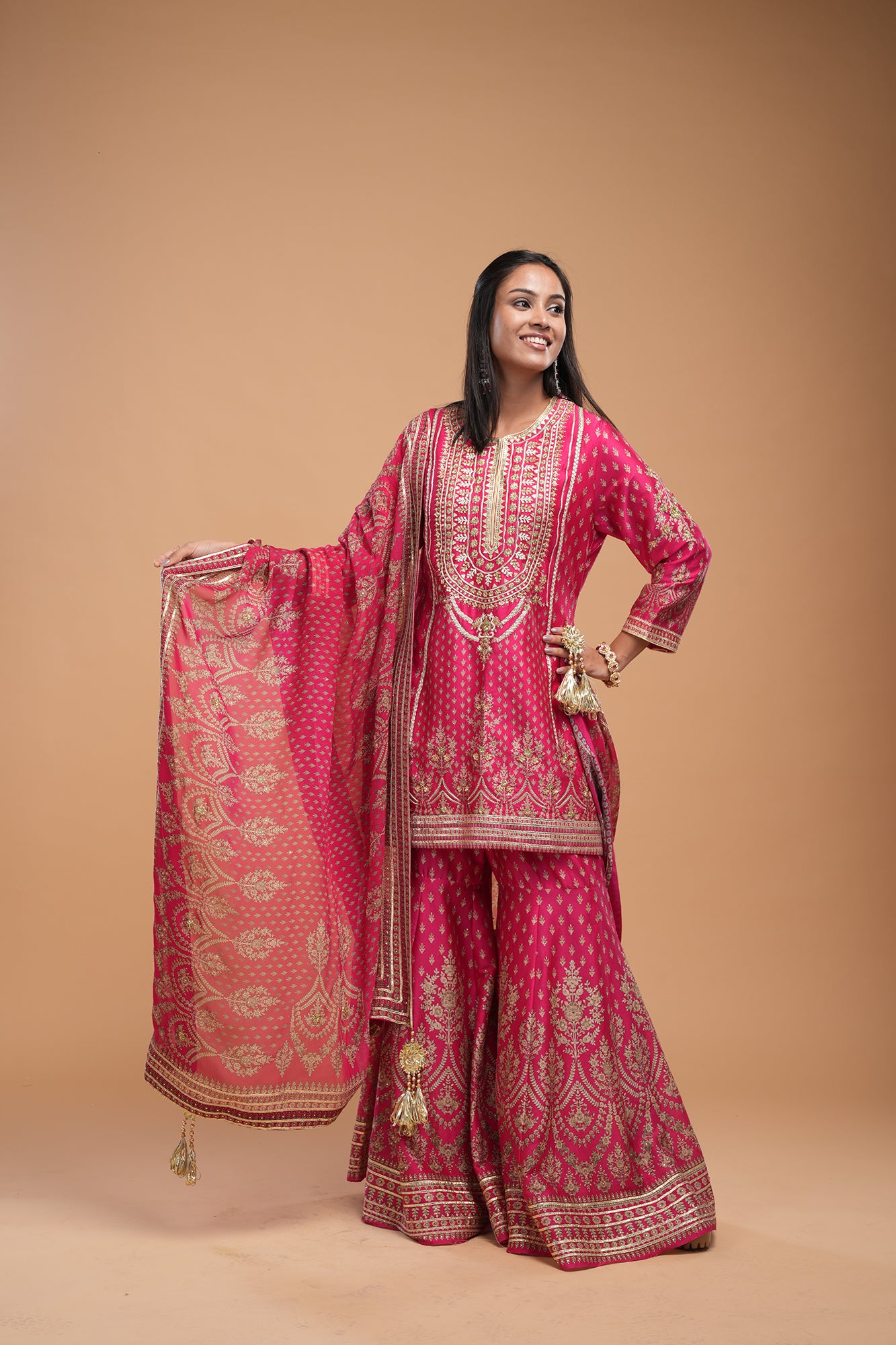 Fuchsia Color Sharara