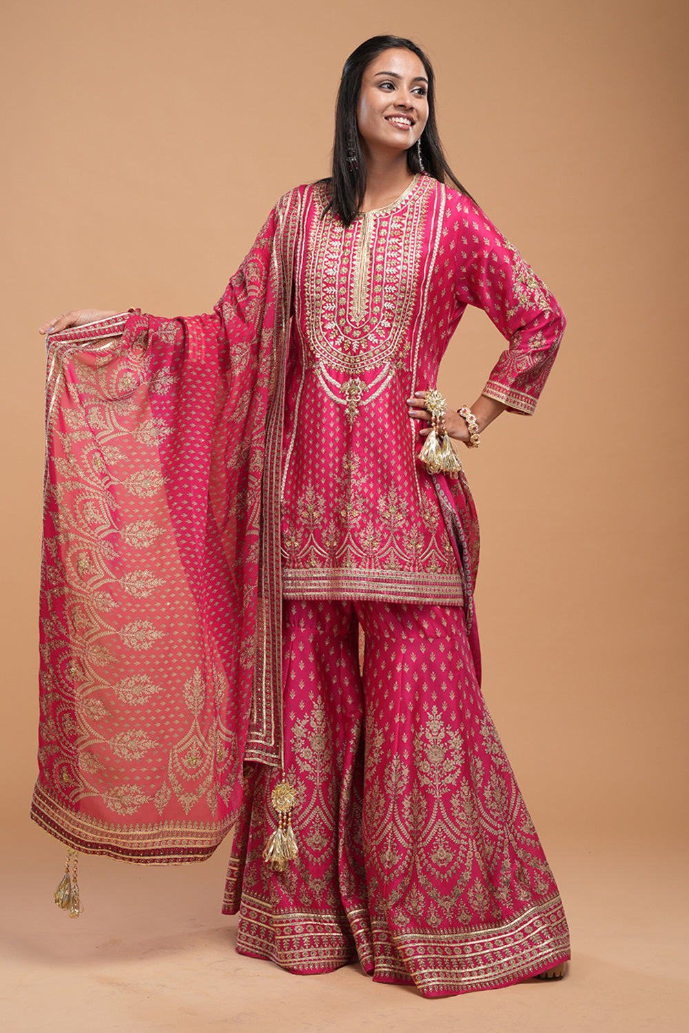 Fuchsia Sharara Set