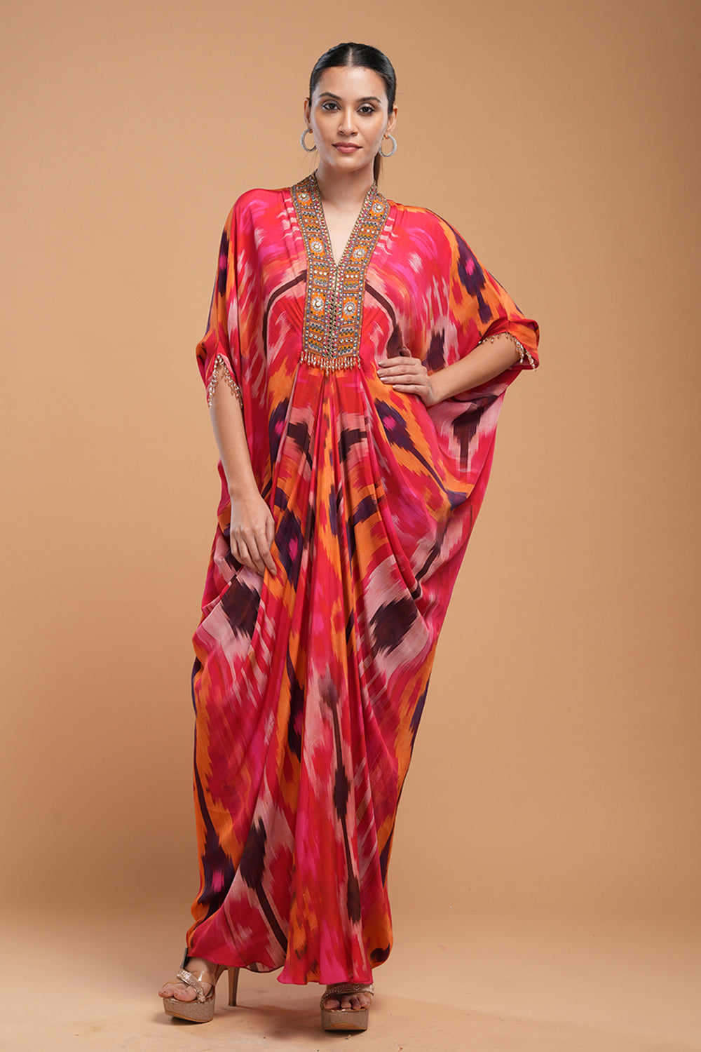 Fuchsia Free Size Kaftan