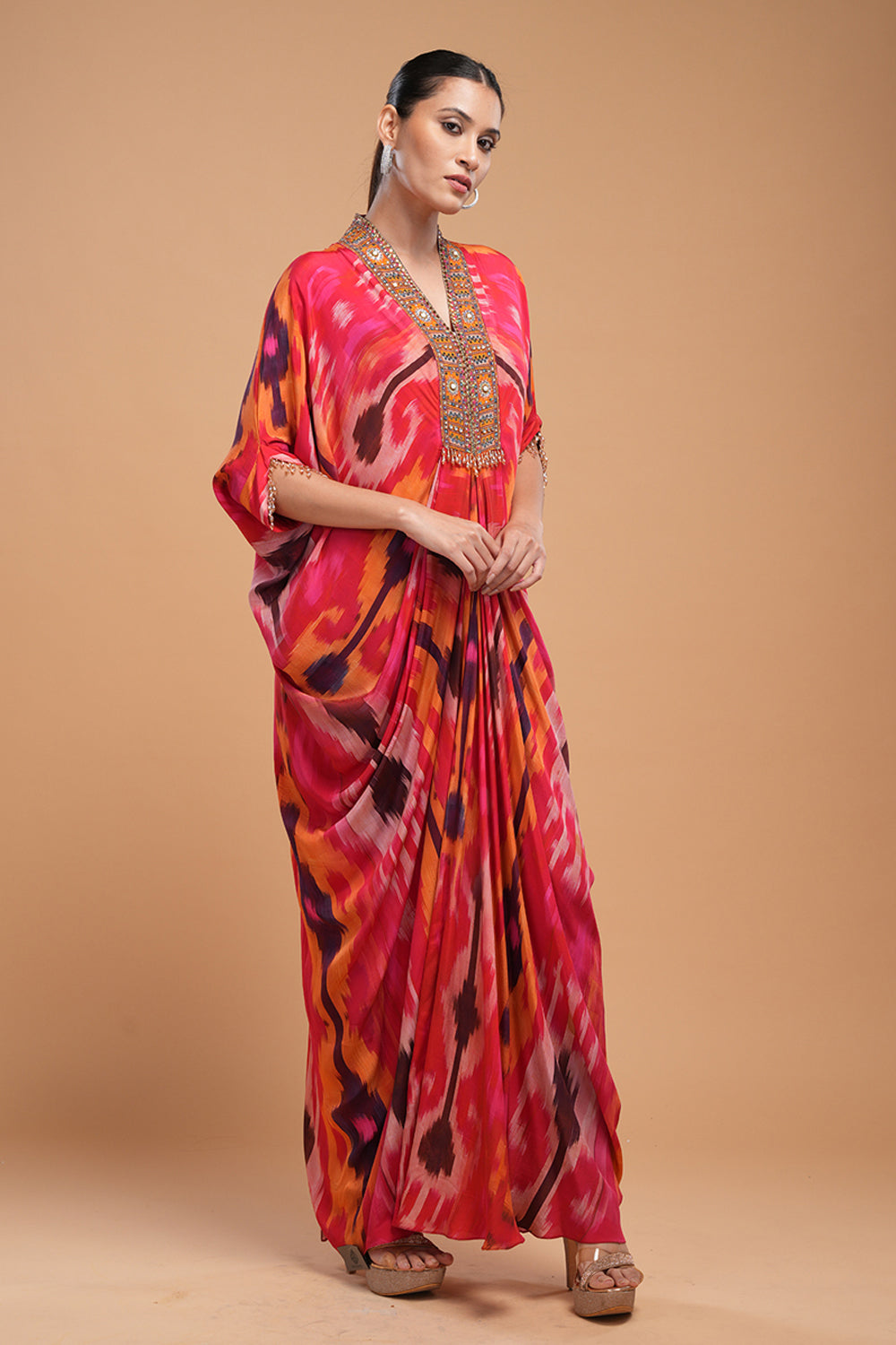 Fuchsia Free Size Kaftan