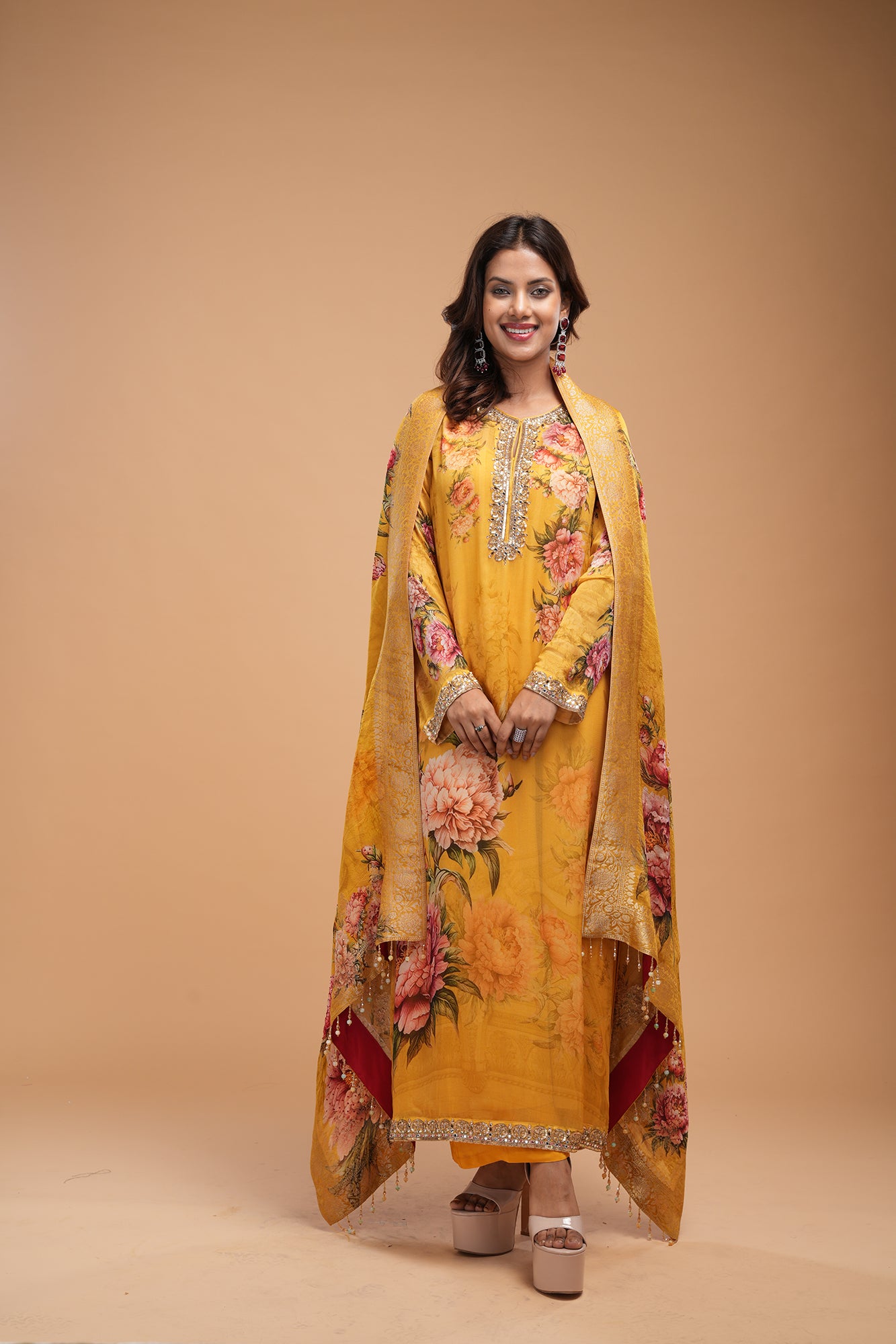 Mustard Color Suit Set