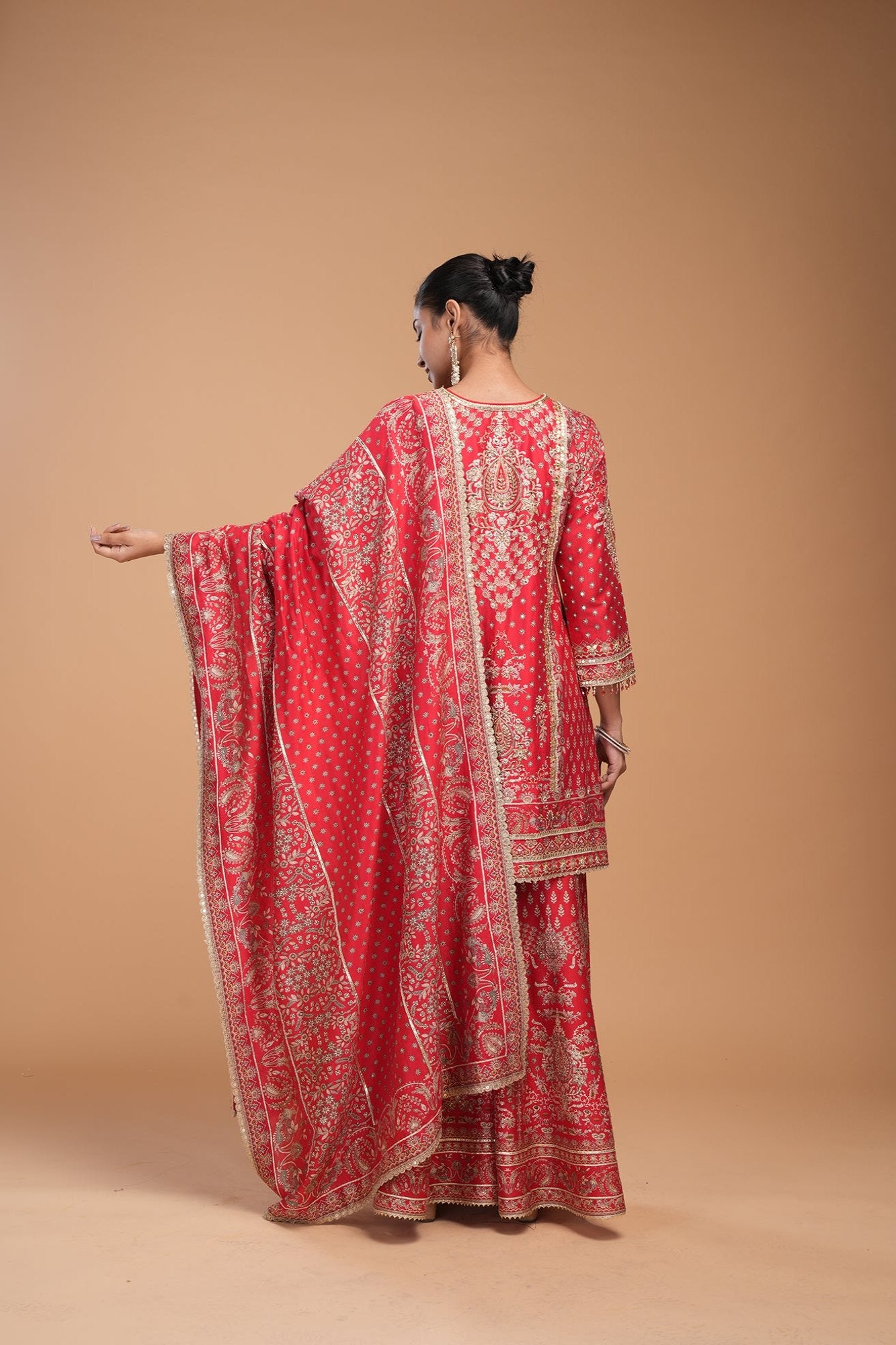 Red Color Sharara