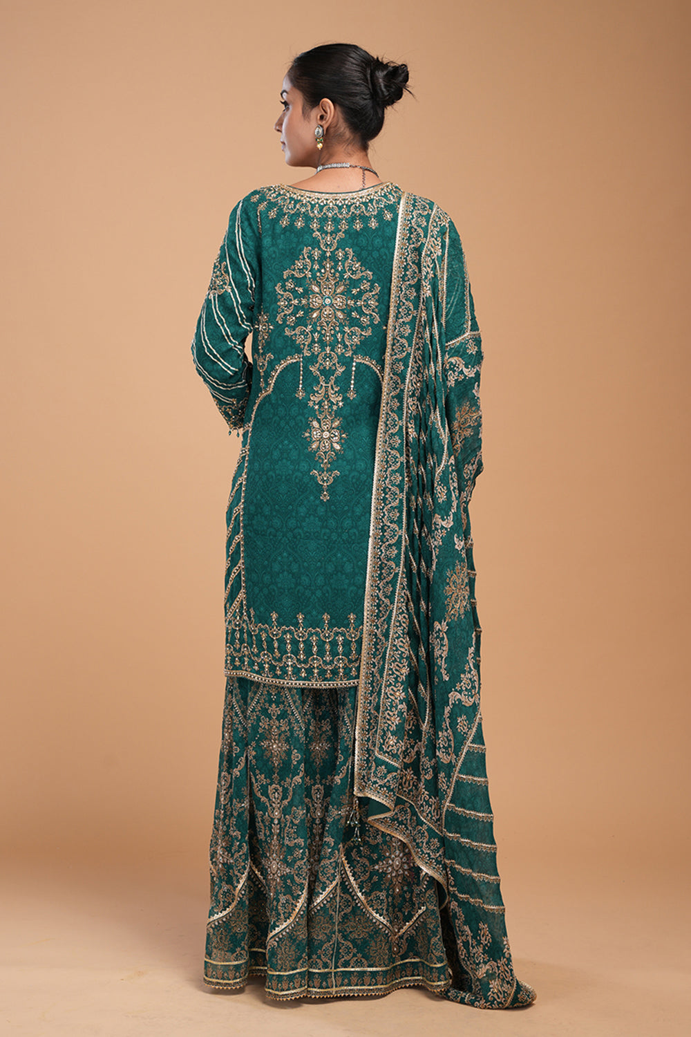 Teal Sharara Set