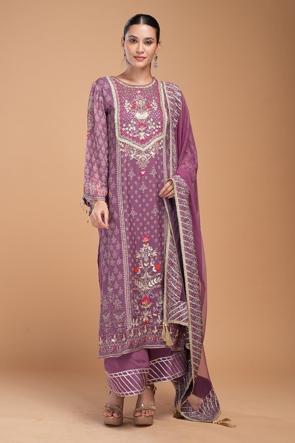 Lavender Kurta Set