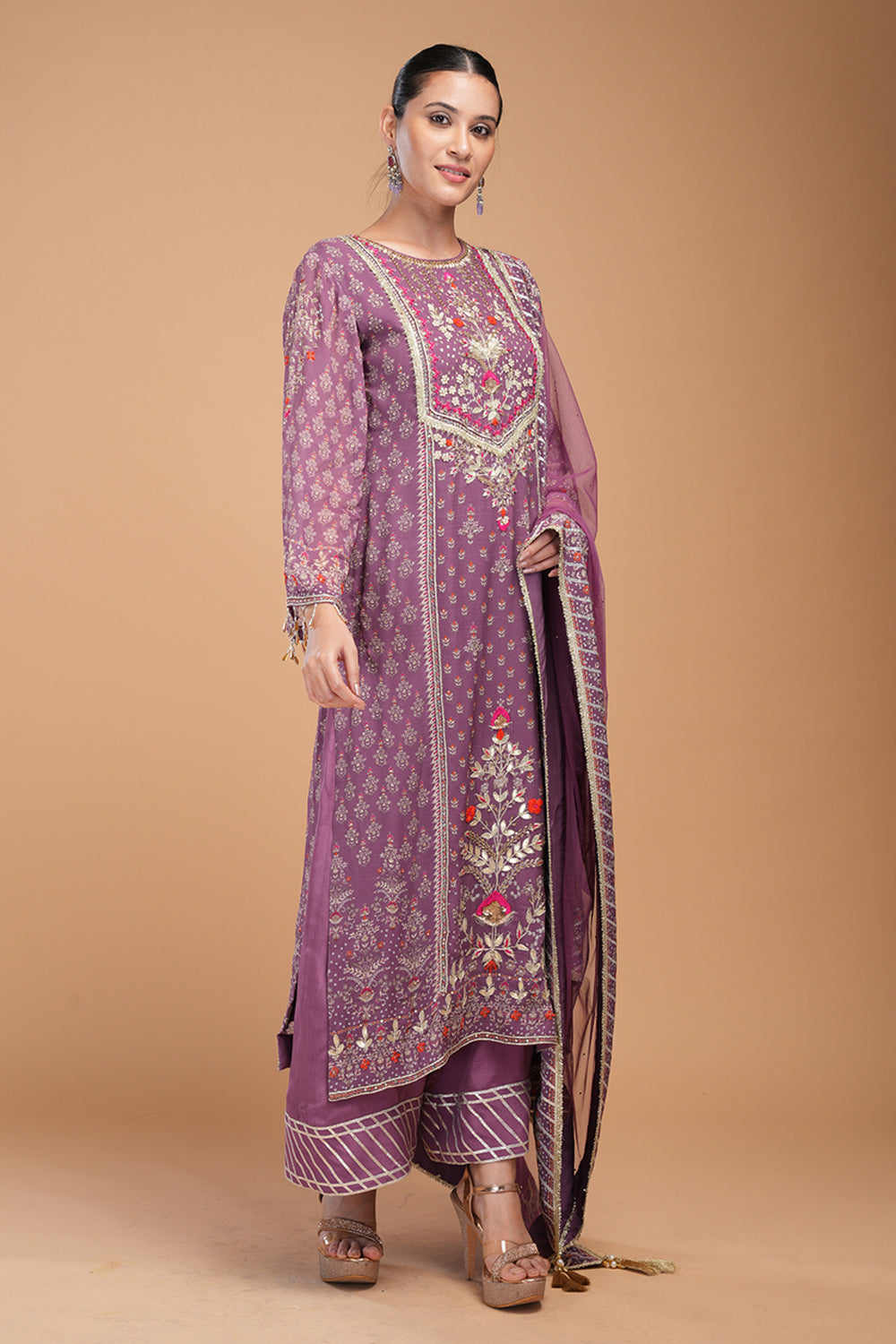 Lavender Kurta Set