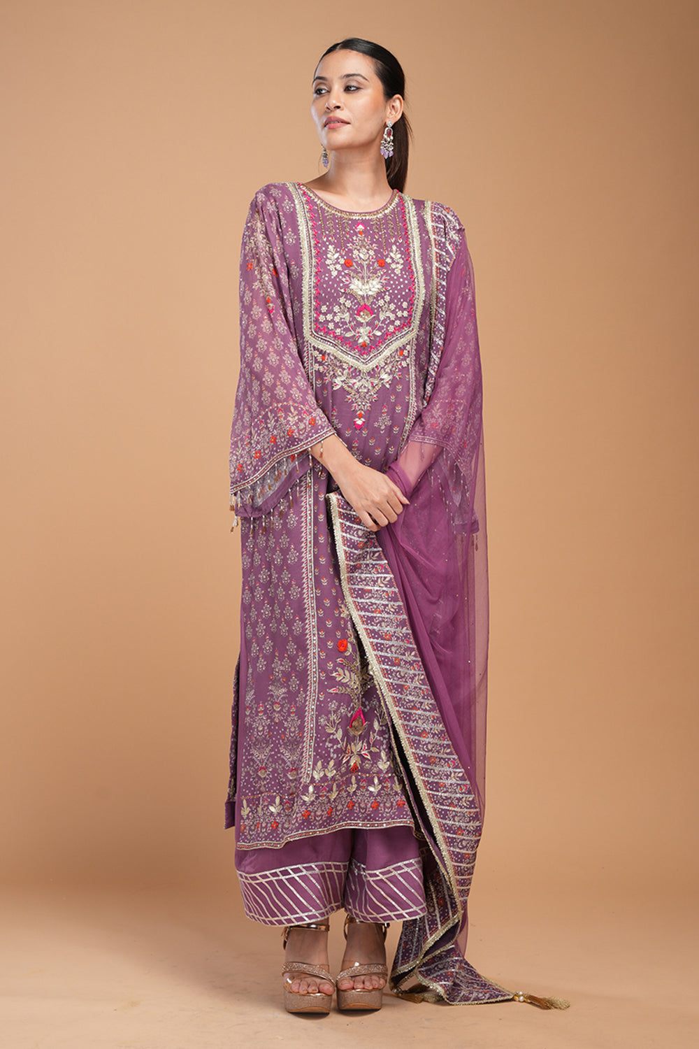 Lavender Kurta Set