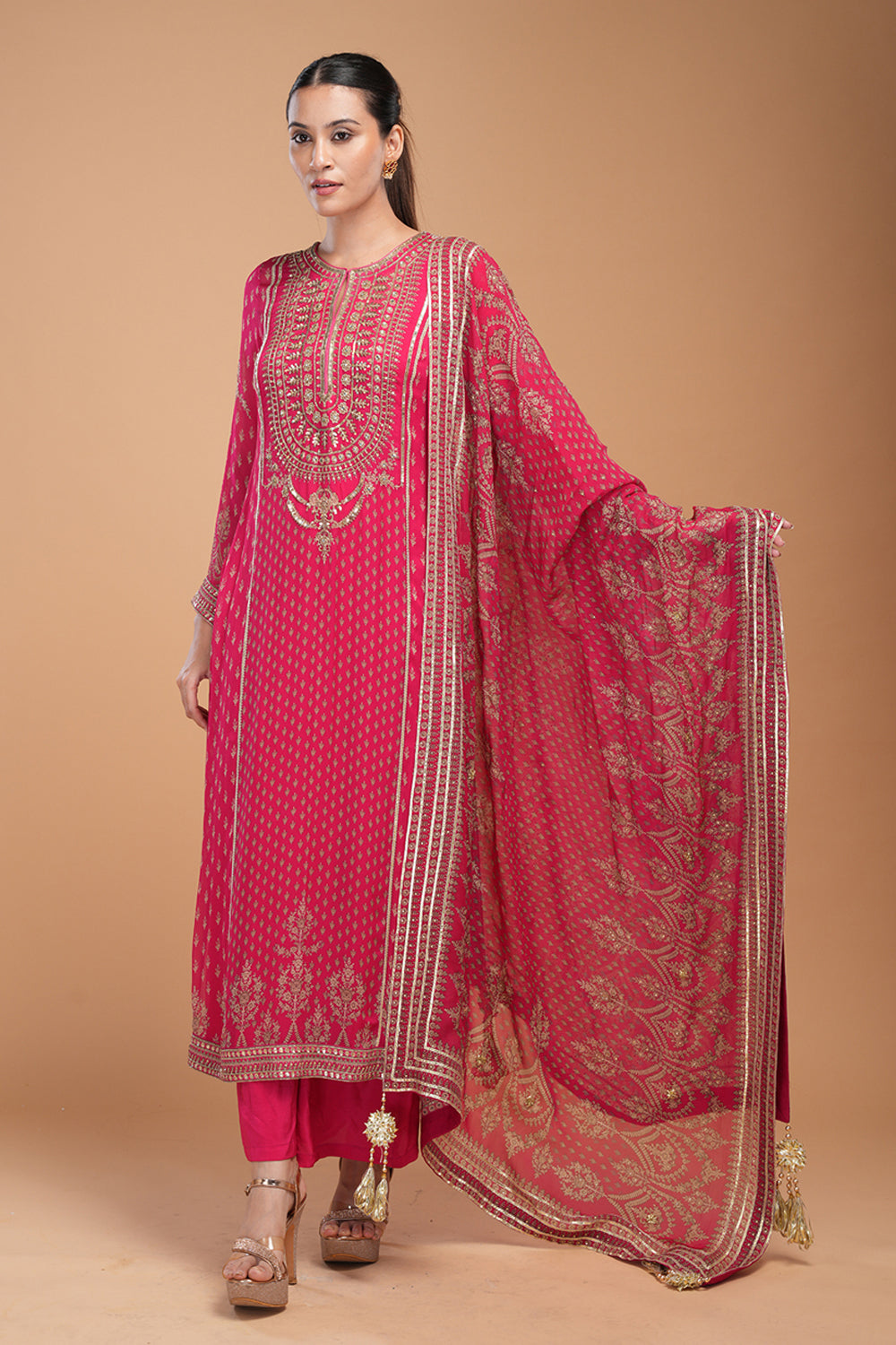 Fuchsia Kurta Set