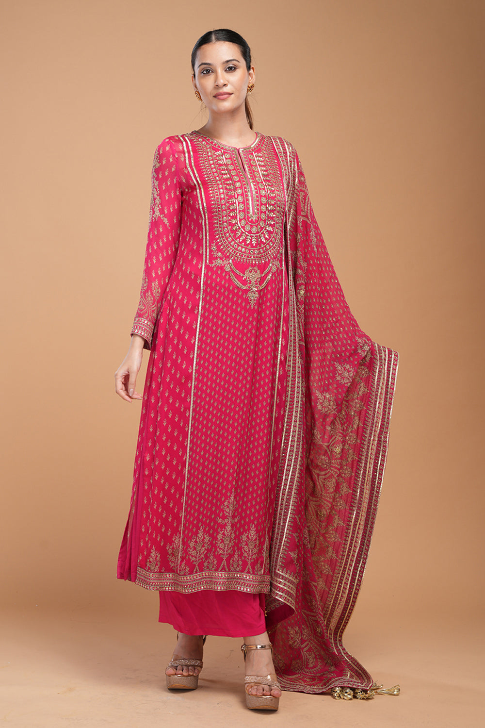 Fuchsia Kurta Set