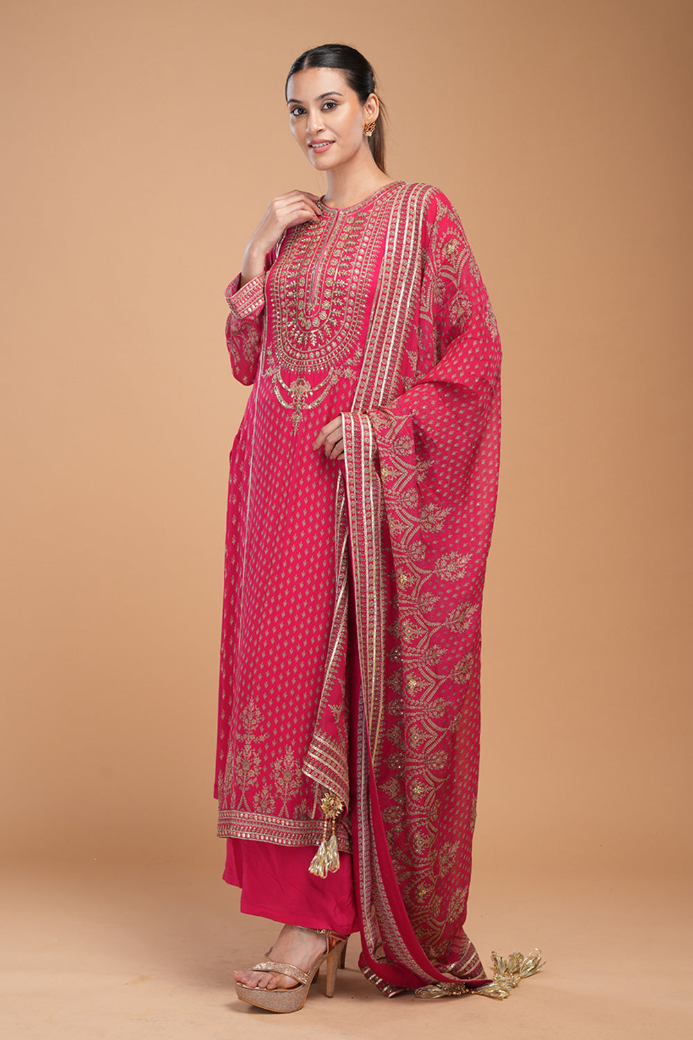 Fuchsia Kurta Set