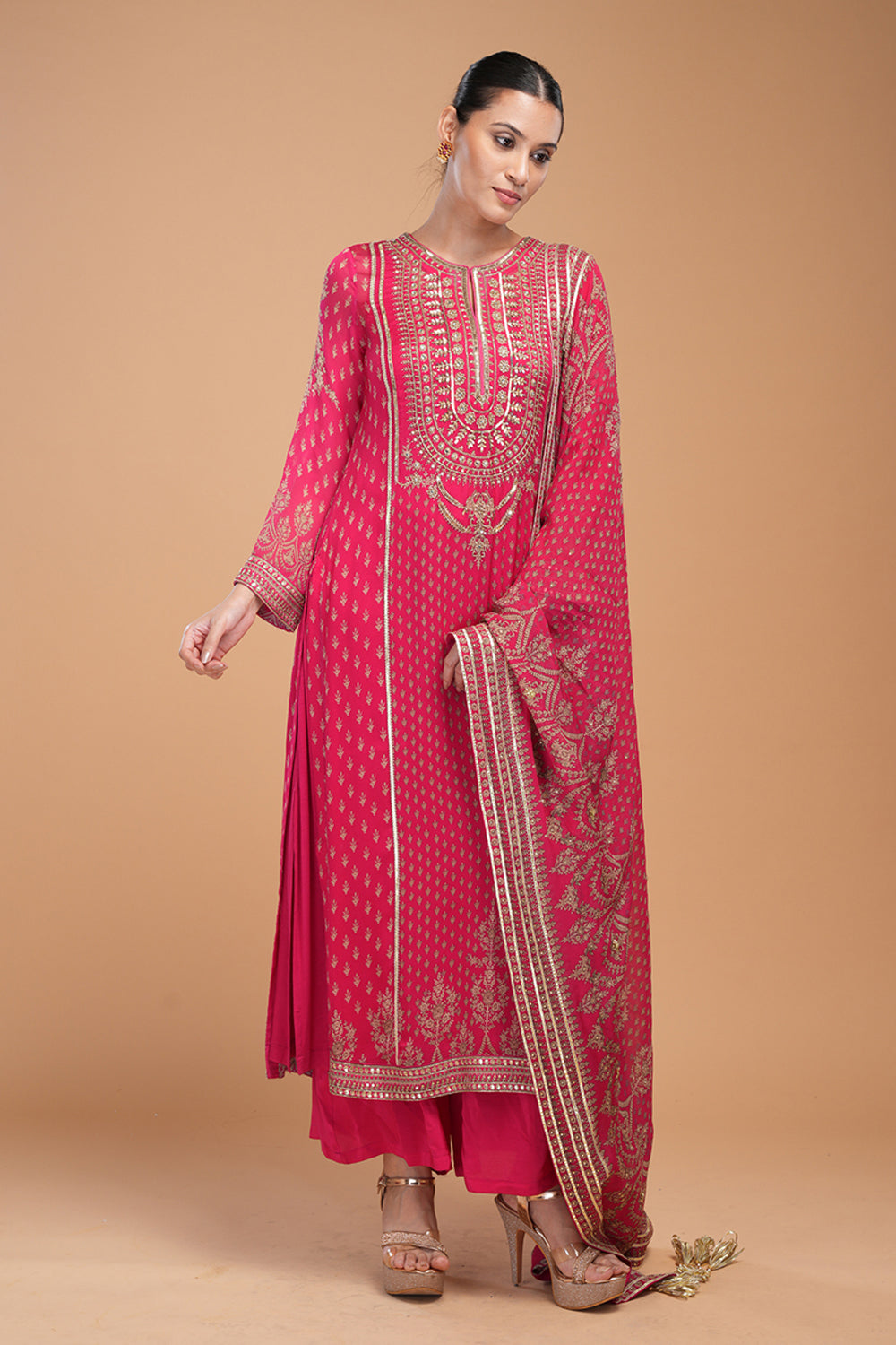 Fuchsia Kurta Set