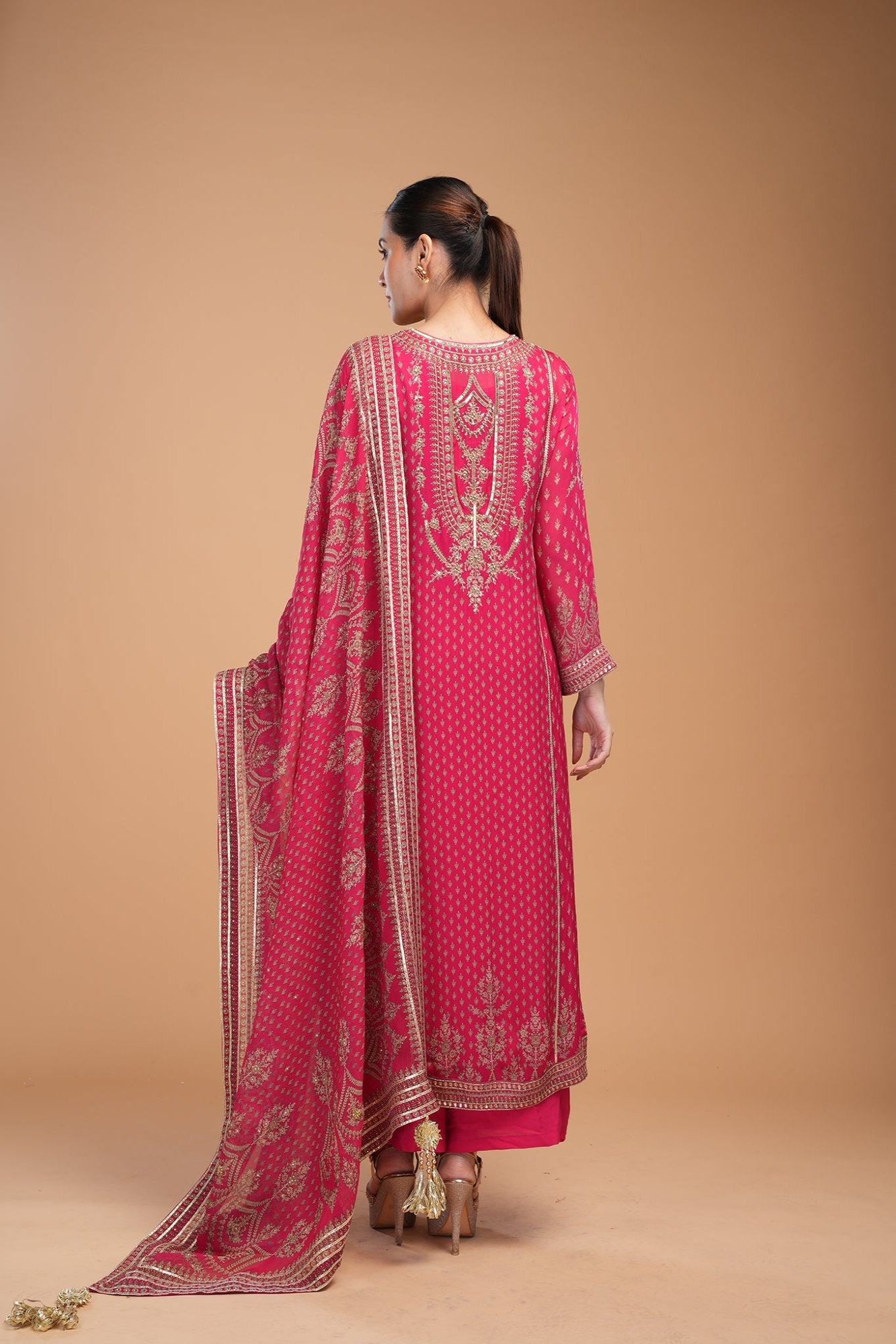 Fuchsia Color Kurta