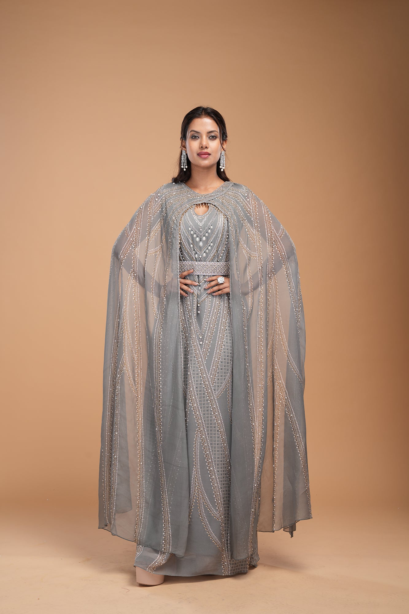 Grey Color Kaftan