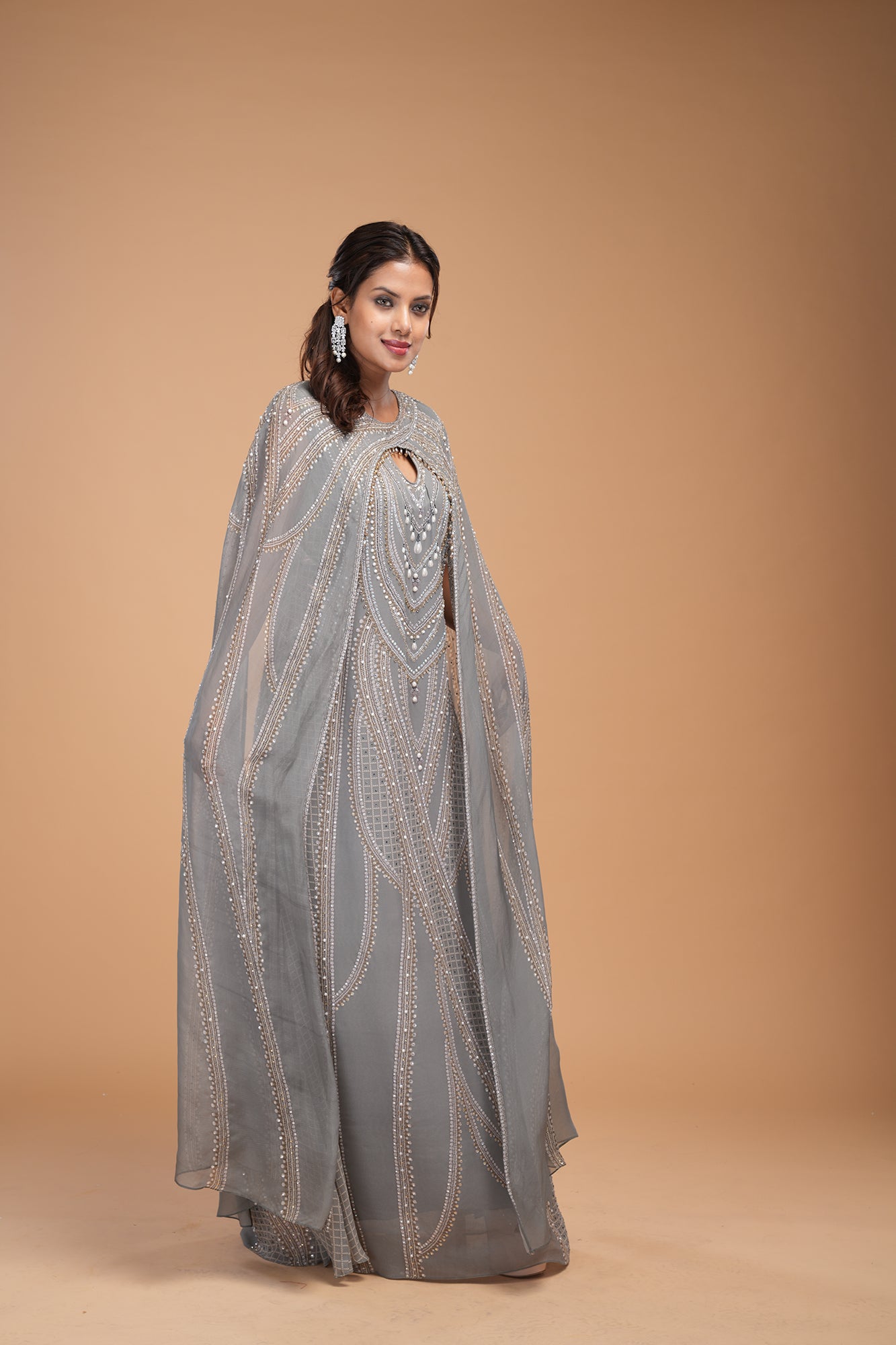 Grey Color Kaftan