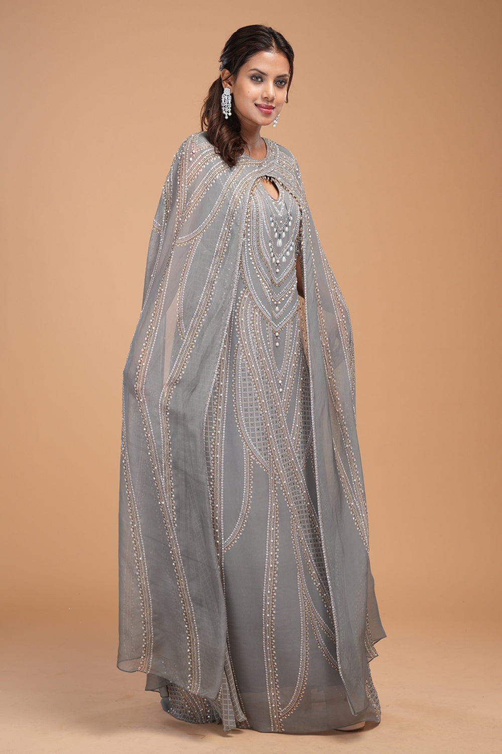Grey Color Kaftan
