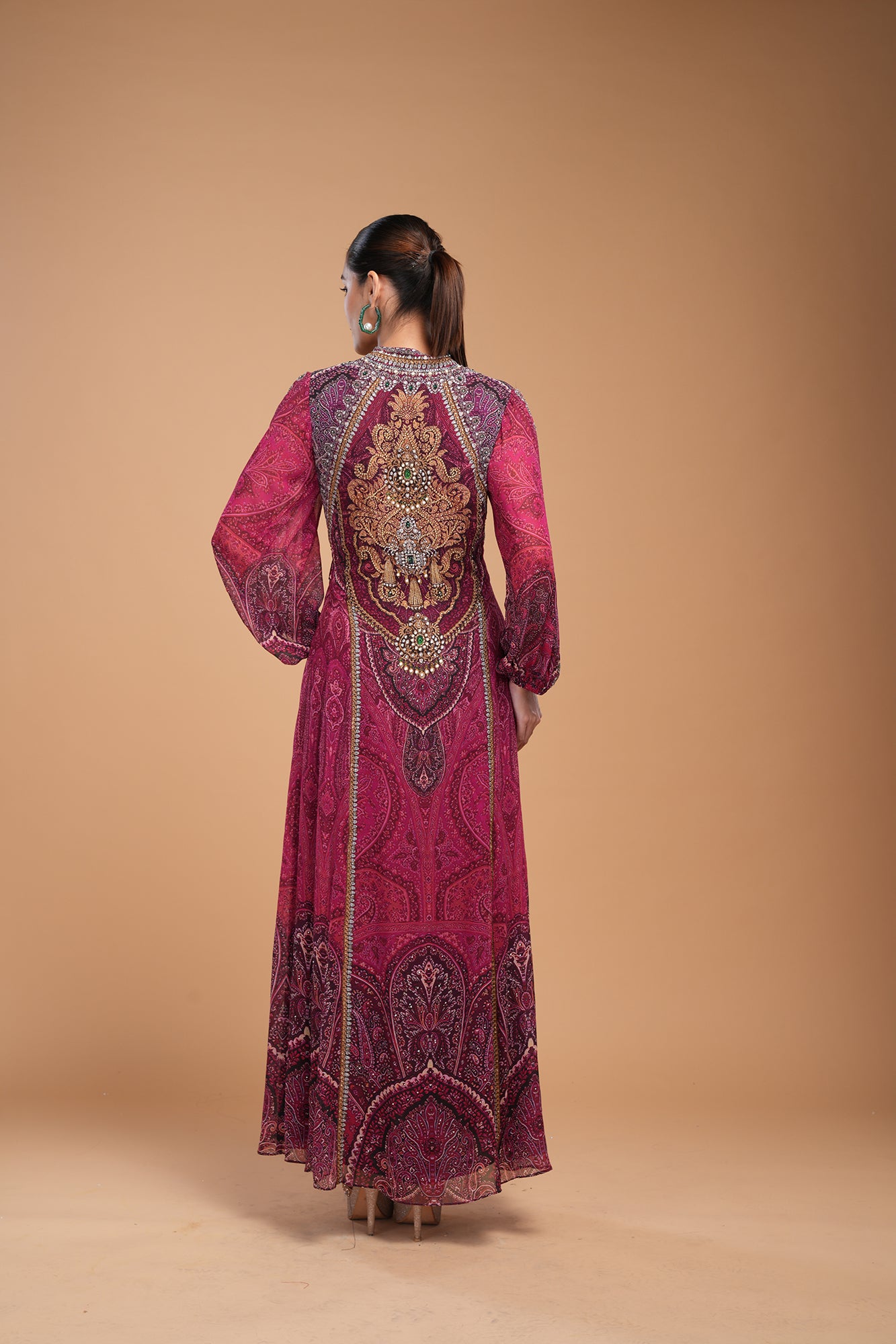 Wine Color Kaftan