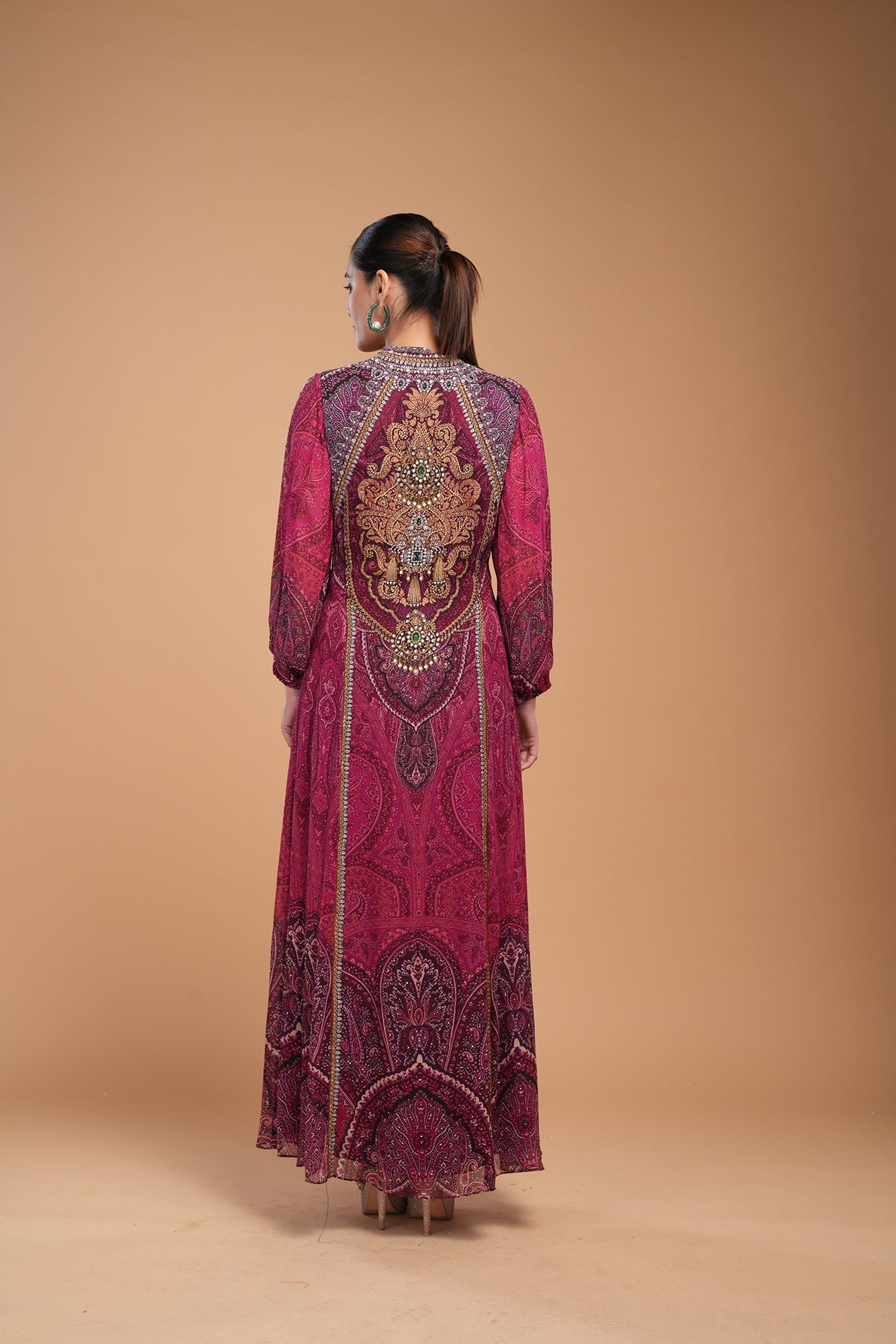 Wine Color Kaftan