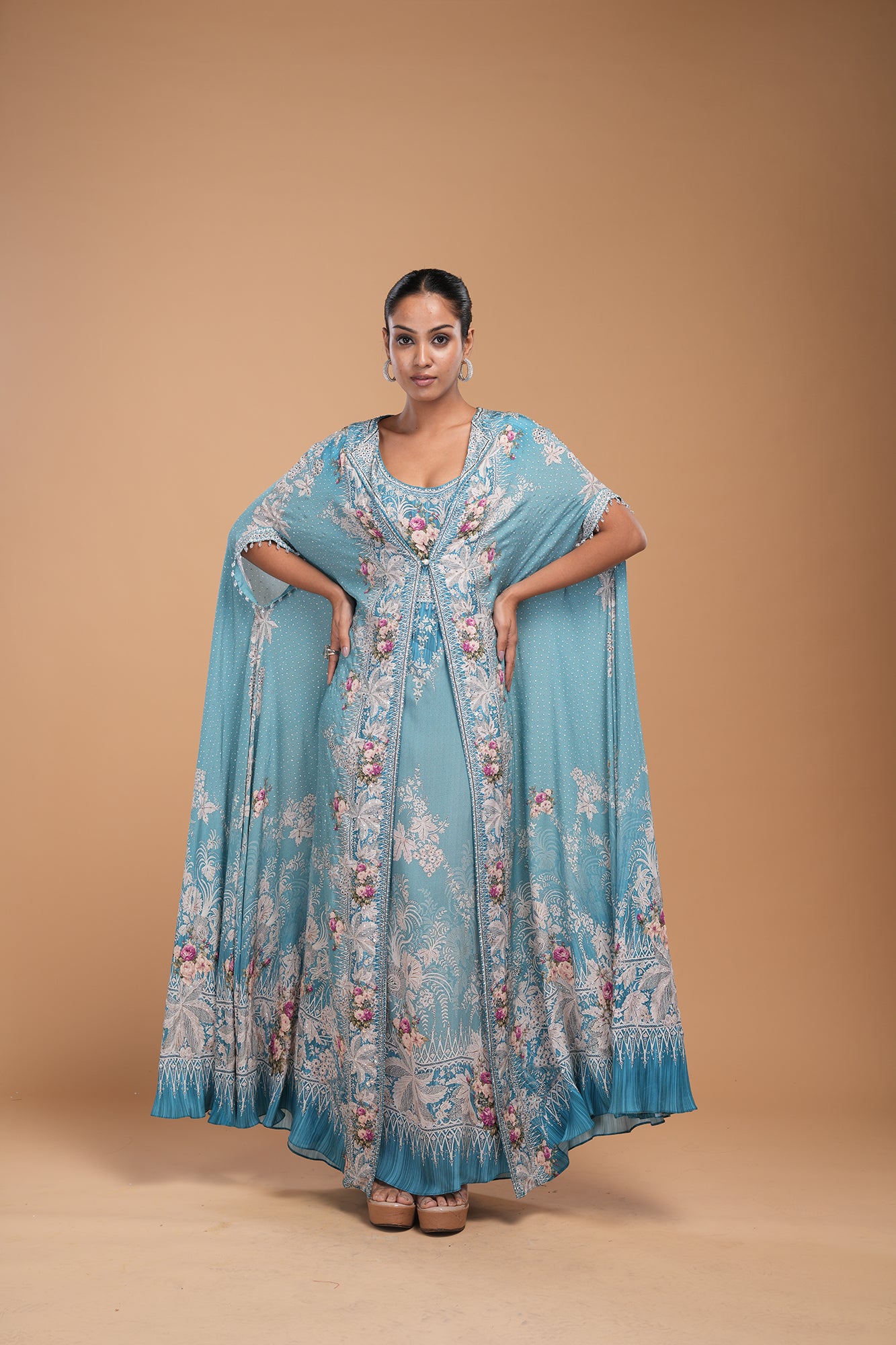 Aqua Color Kaftan