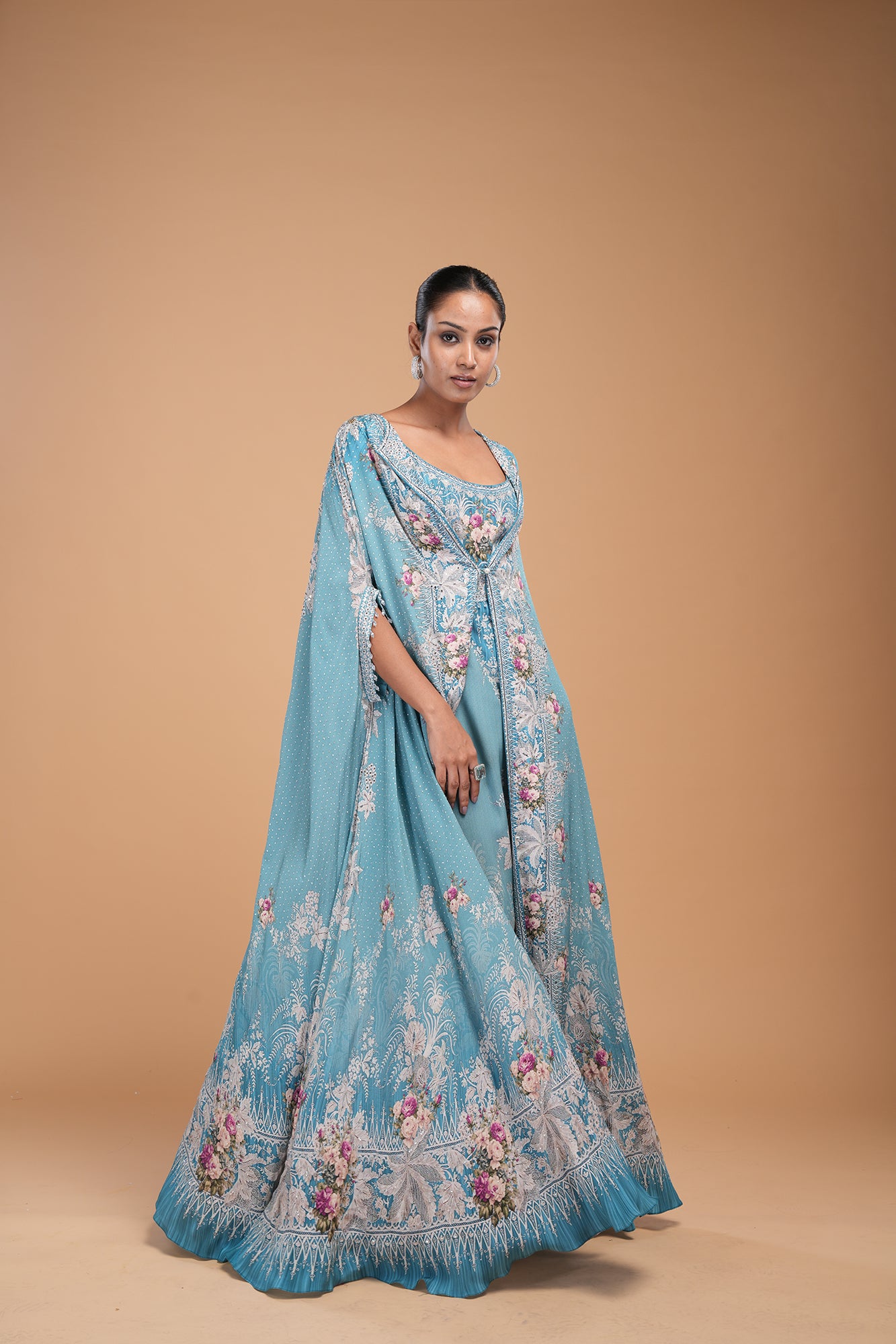 Aqua Color Kaftan