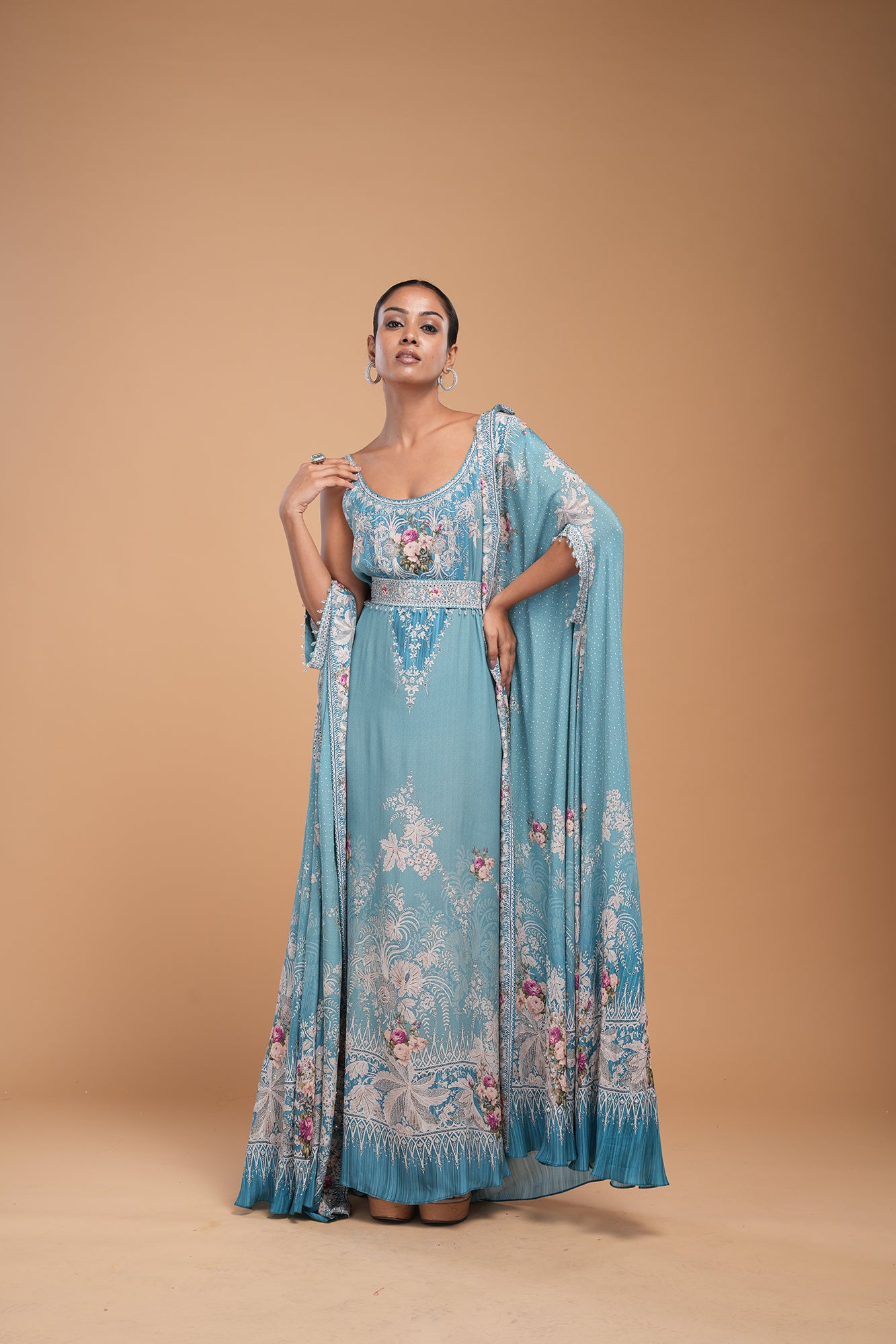 Aqua Color Kaftan