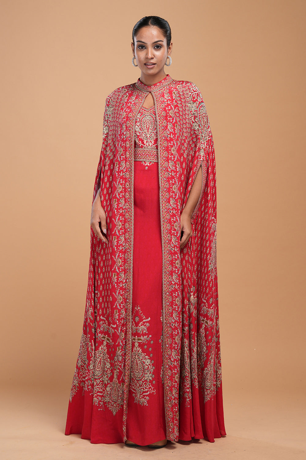 Red Printed Kaftan