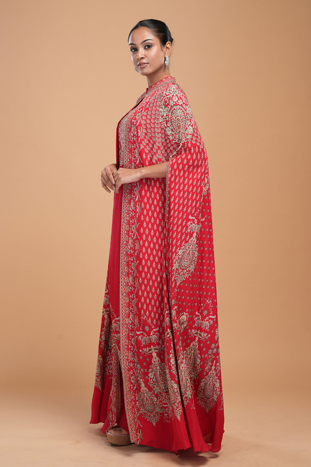 Red Printed Kaftan
