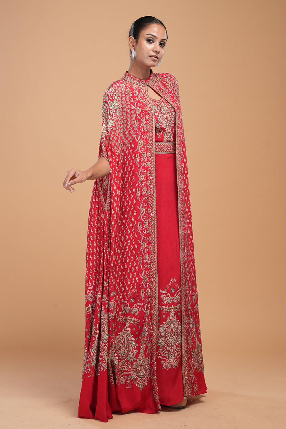 Red Printed Kaftan